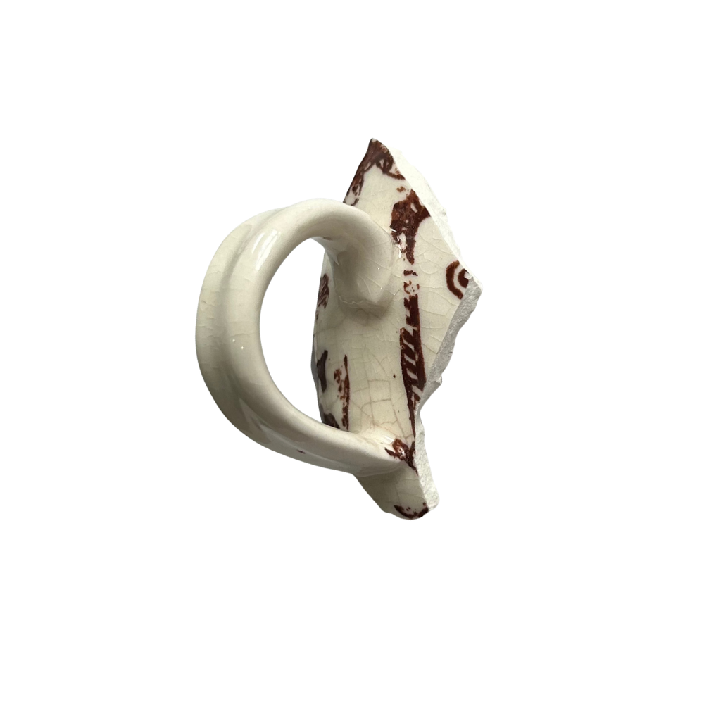 Brown & White Ceramic Hold ~ ADD ON ONLY