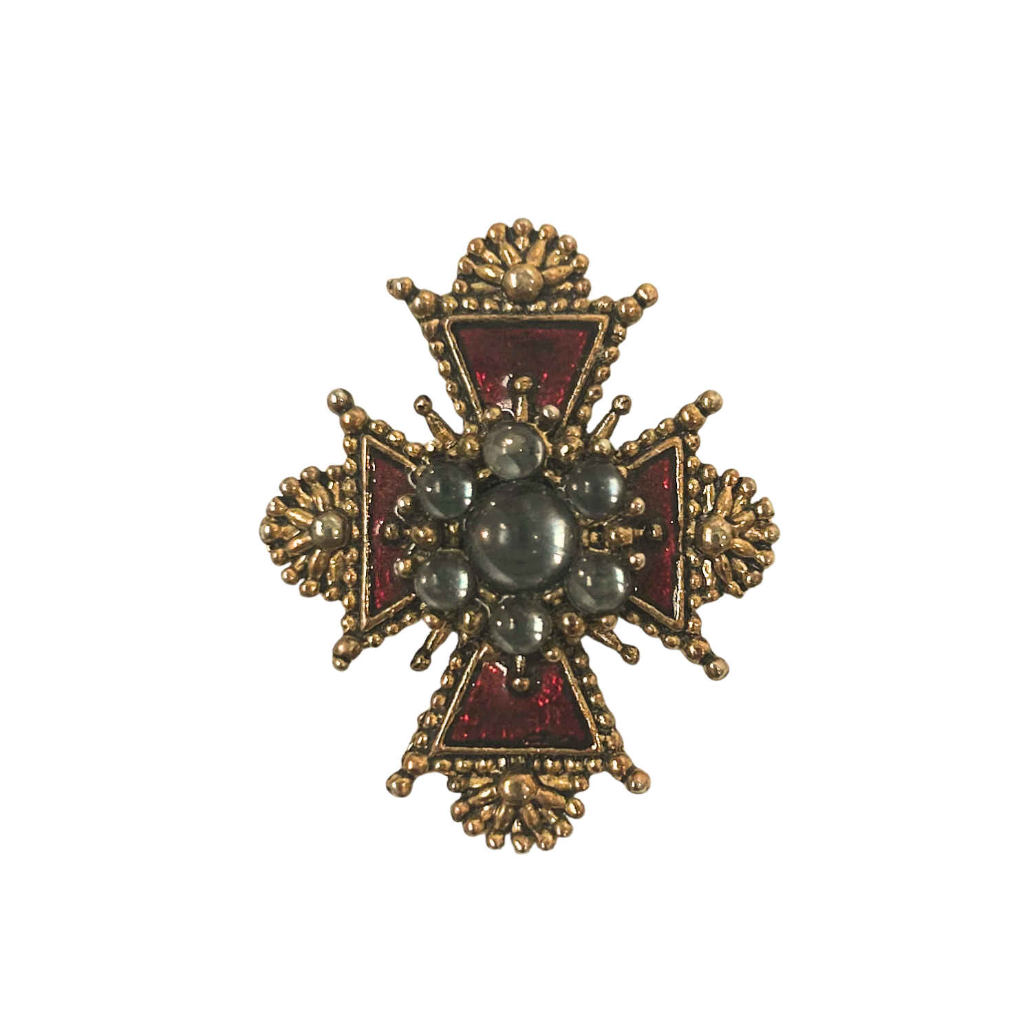 Cabochon and Enamel Cross ~ ADD ON ONLY