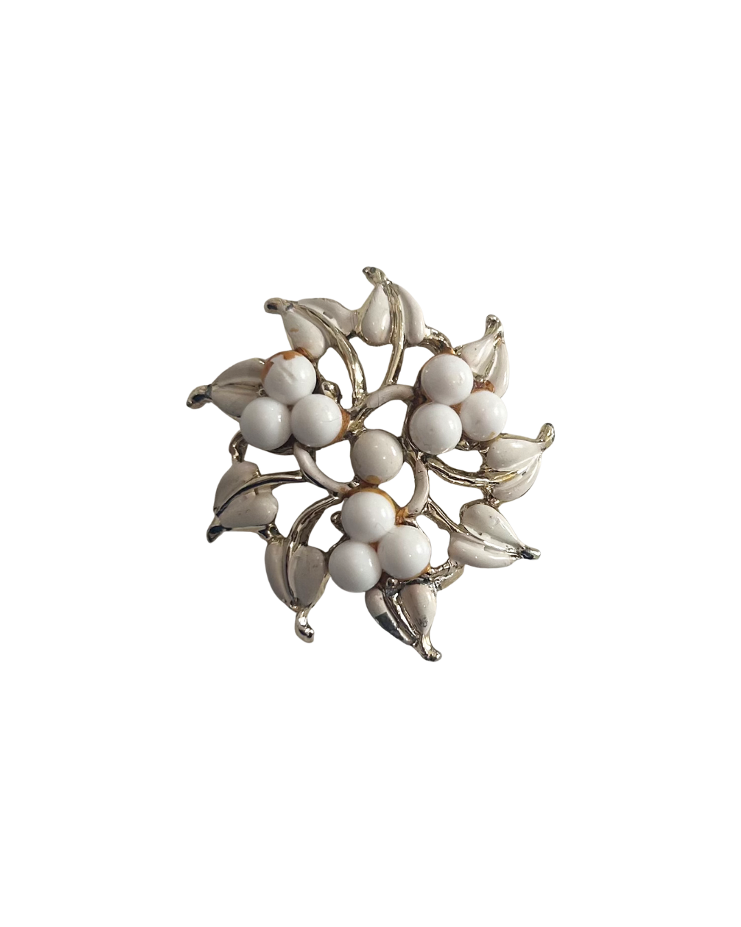 White Floral Pin ~ ADD ON ONLY