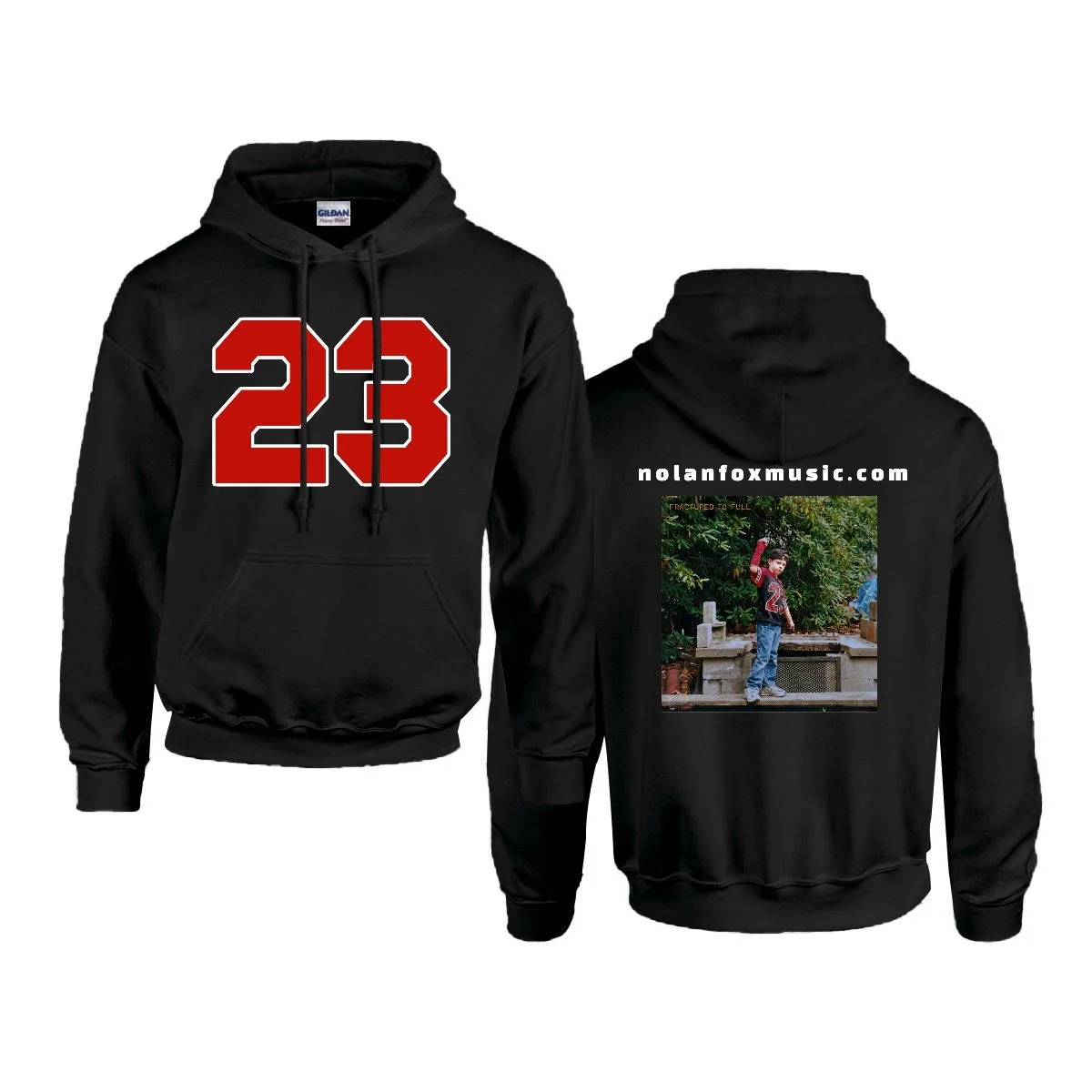 Fractured to Full Style Hoodie (in Black or Grey)