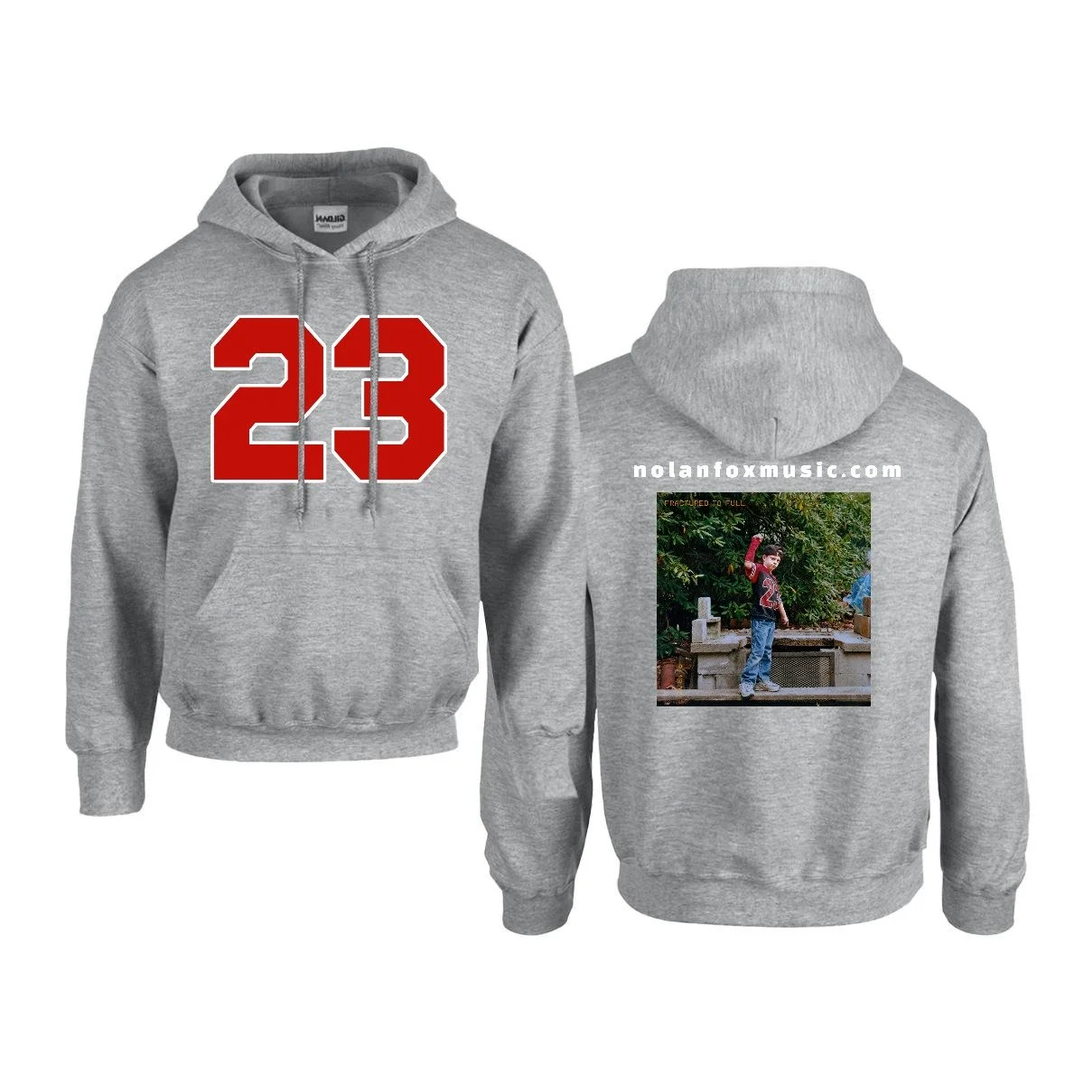 Fractured to Full Style Hoodie (in Black or Grey)