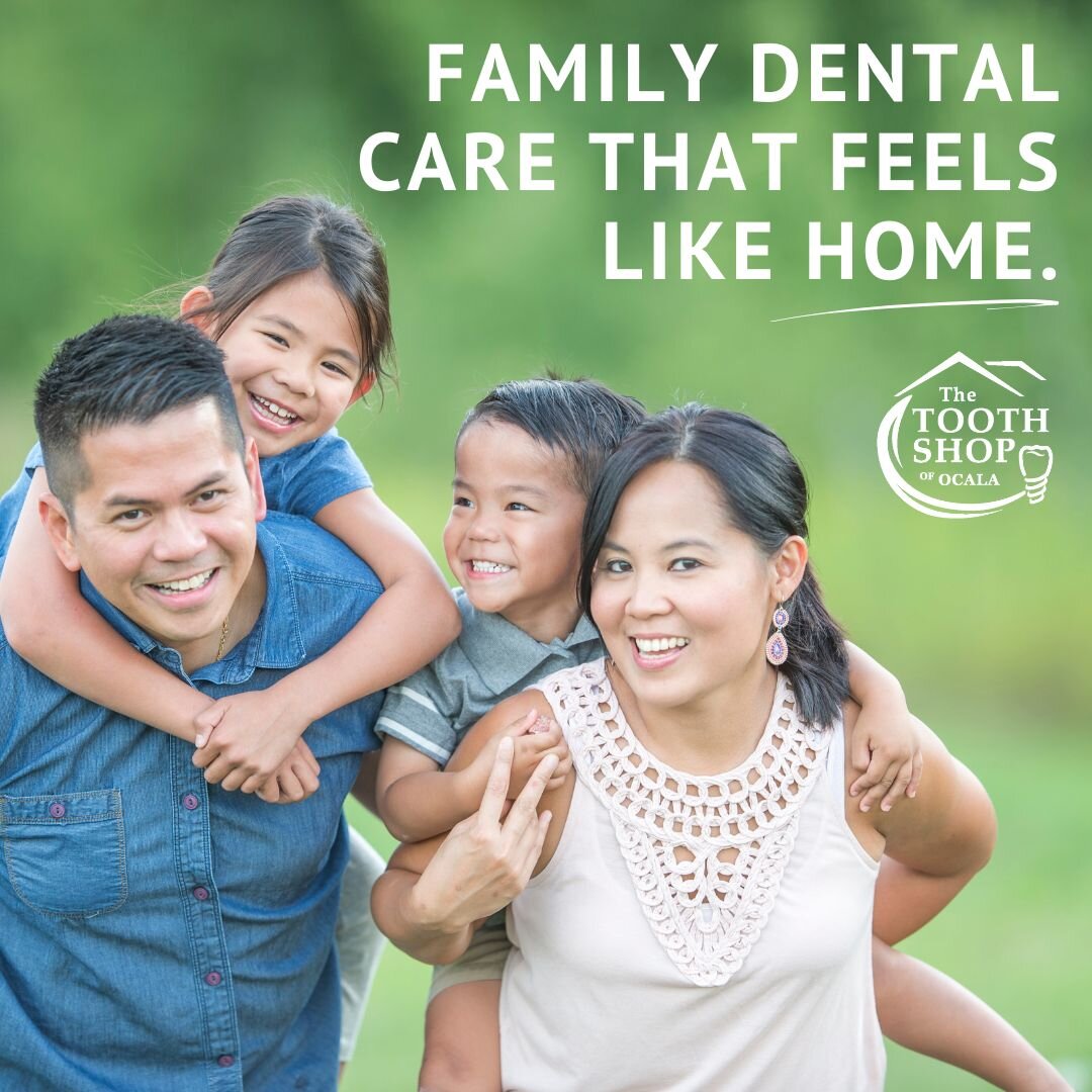 At Tooth Shop of Ocala, we believe in family dental care that feels like home. ❤️🏠 From kids to grandparents, everyone deserves a healthy smile. Join our dental family today! 

#ToothShopofOcala #OcalaDentist #FamilyDentistry