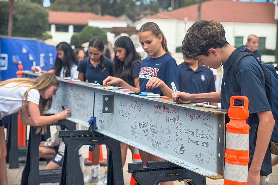 School Community Leaves Its Signature on St. Margaret’s Commons Beam