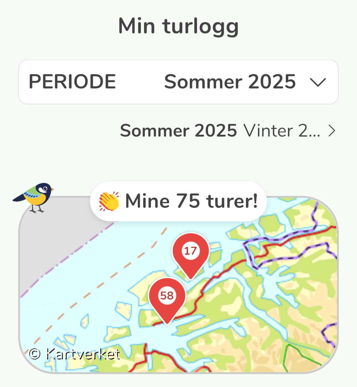 Ny turlogg i Stikk UT!- appen