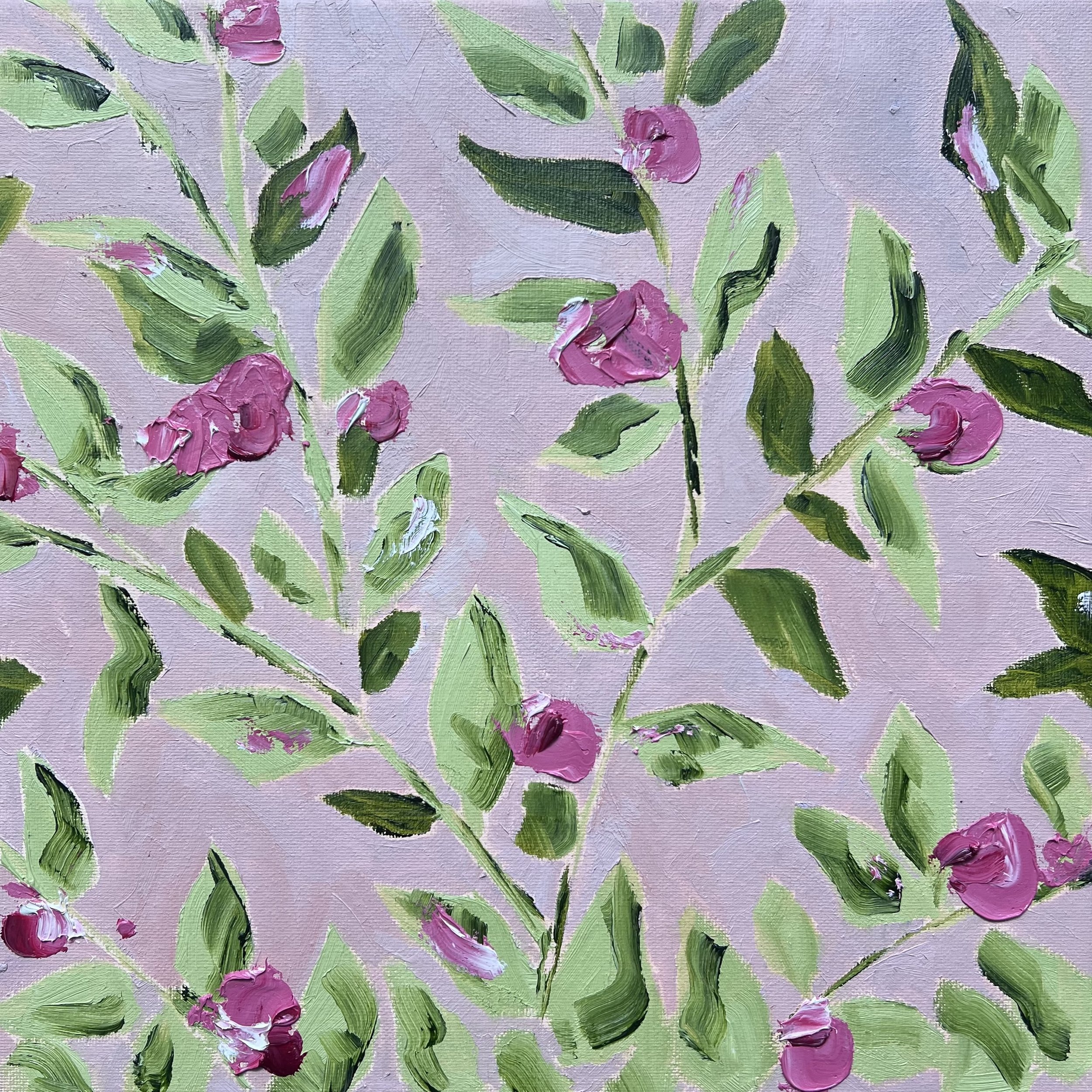 Pink Blooms • 12x12