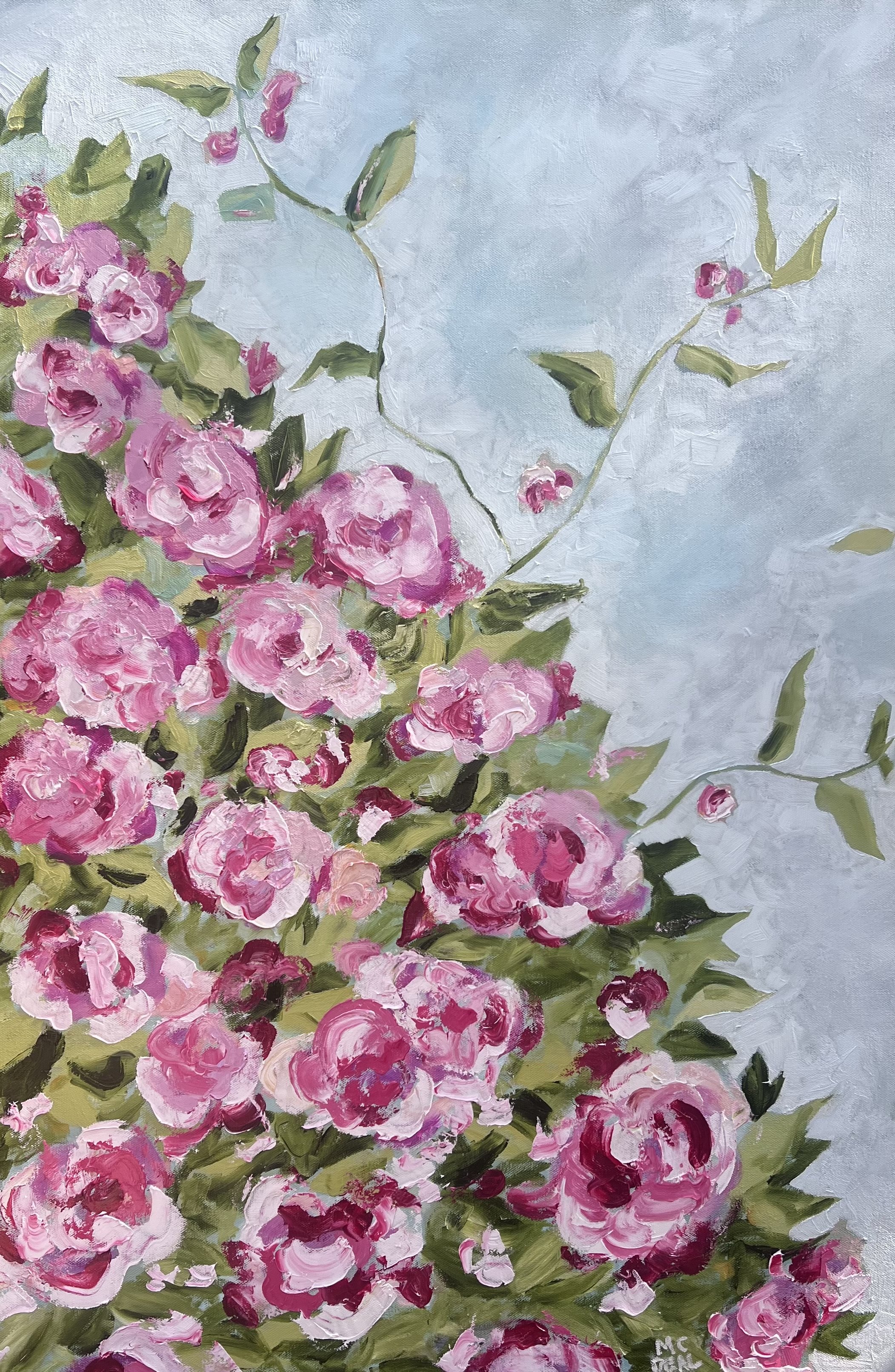 Blooming Flower Bush • 24x36