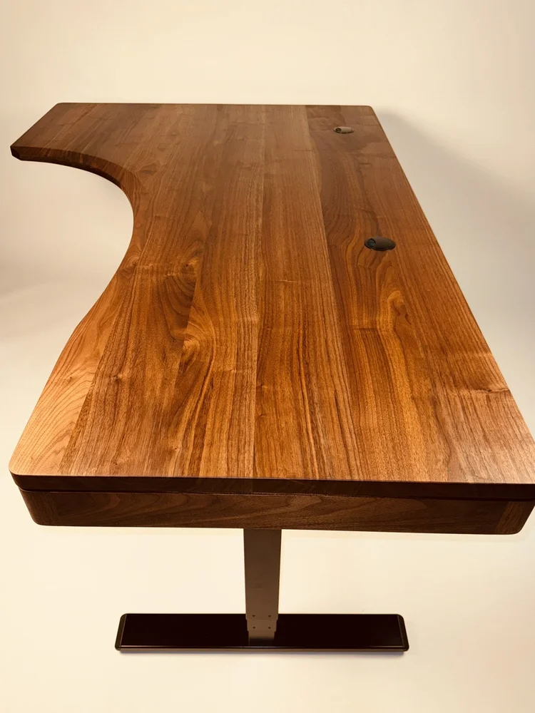 Modern Motorized Standing Desk — Motor City Woodshop Studio