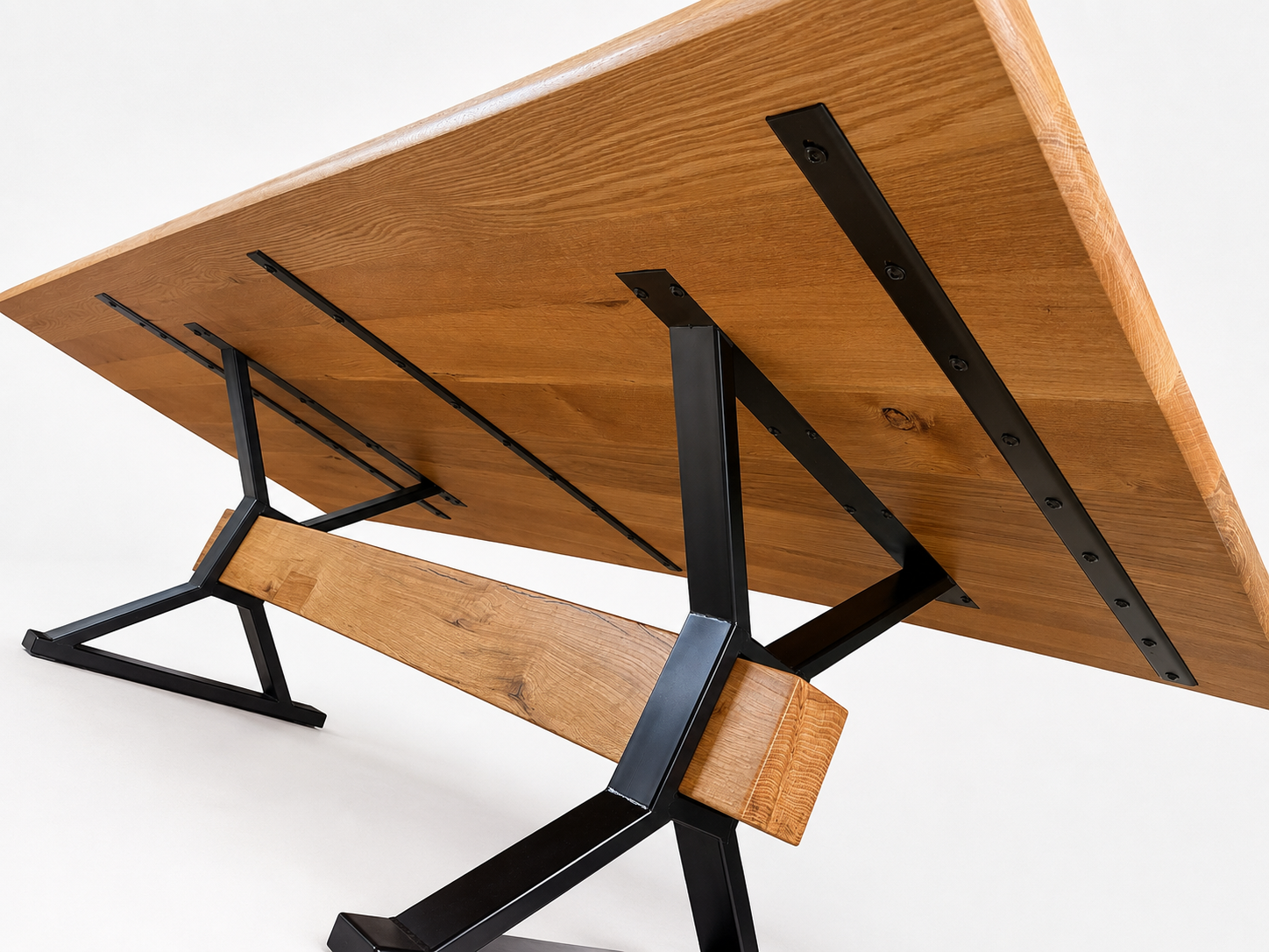 Table Underside - Steel Inlays