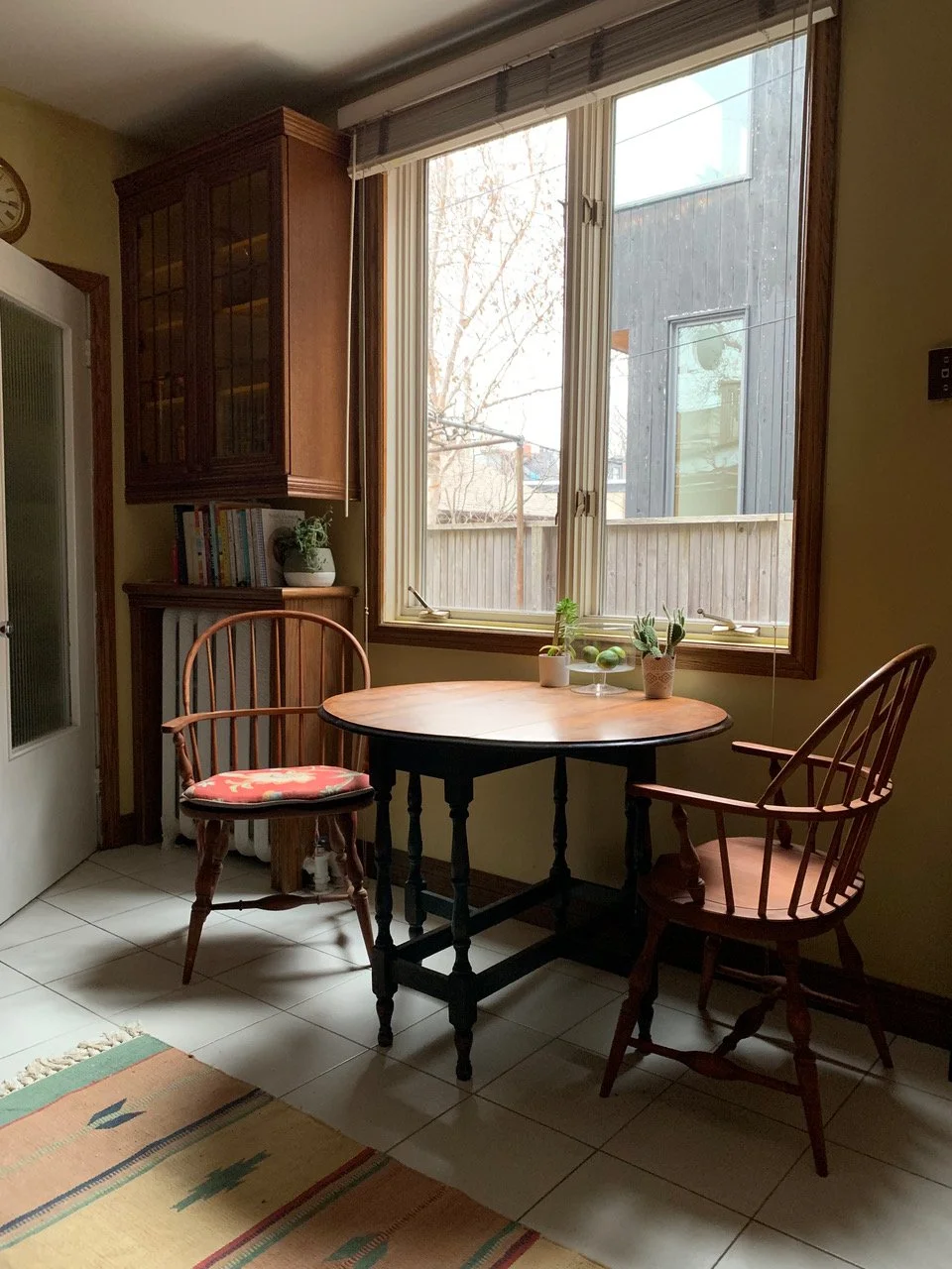 Original breakfast nook before renovation, Grace Street Victorian home Toronto