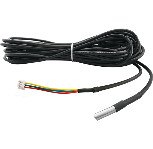 Cable con sensor metálico y cables de diferentes colores.