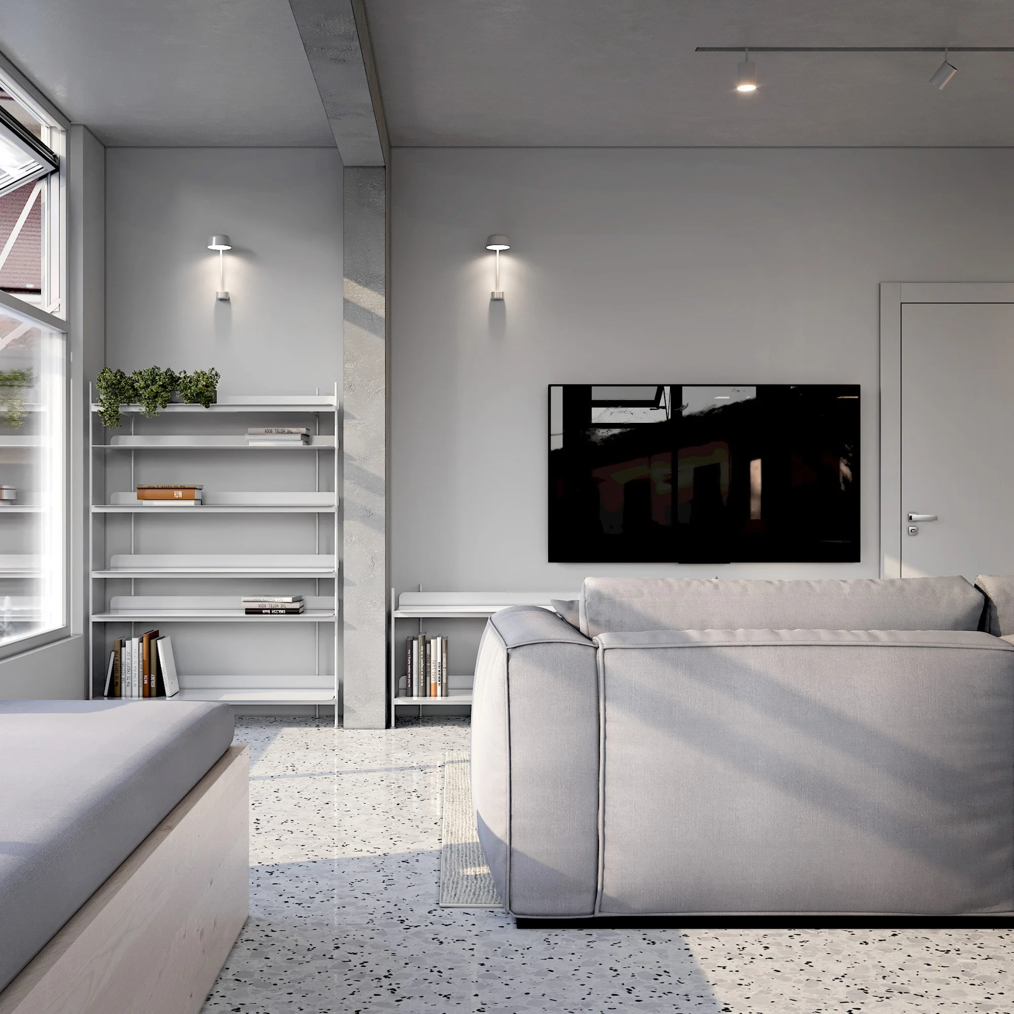 Living room overview
Project Name: Duplex Apartment, Size: 215 sqm
Location: Northern Israel
Interior design:  Studio Kes