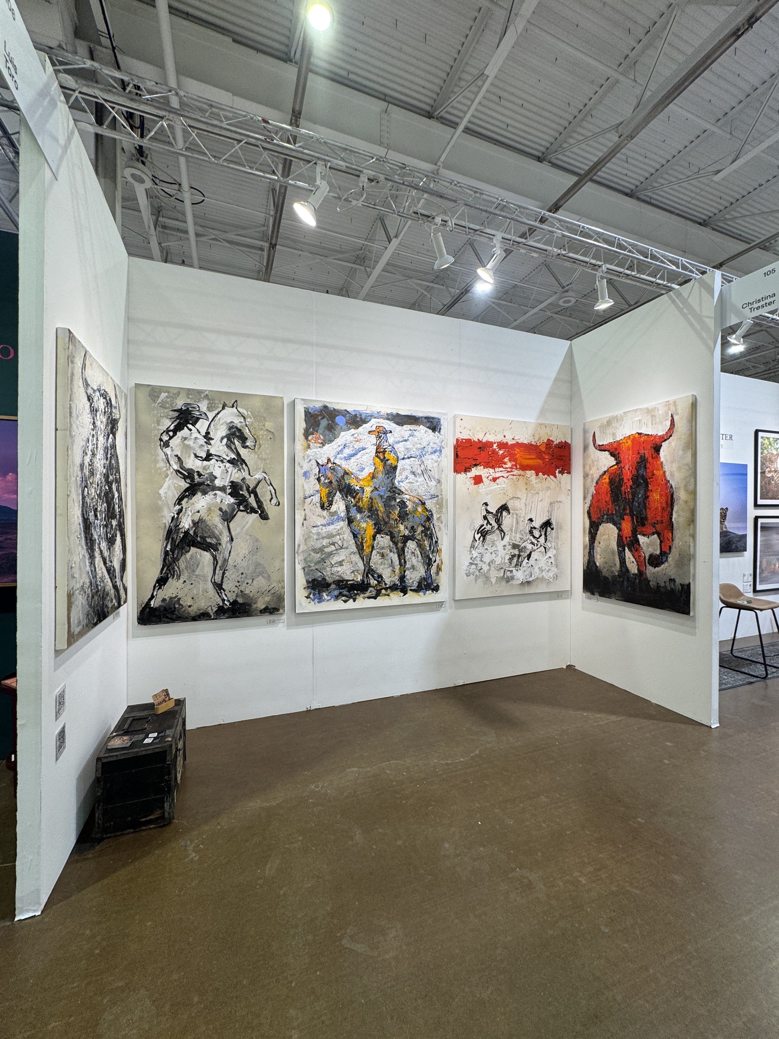 Cowboy art, bull art, abstract, modern wester art, luis toro