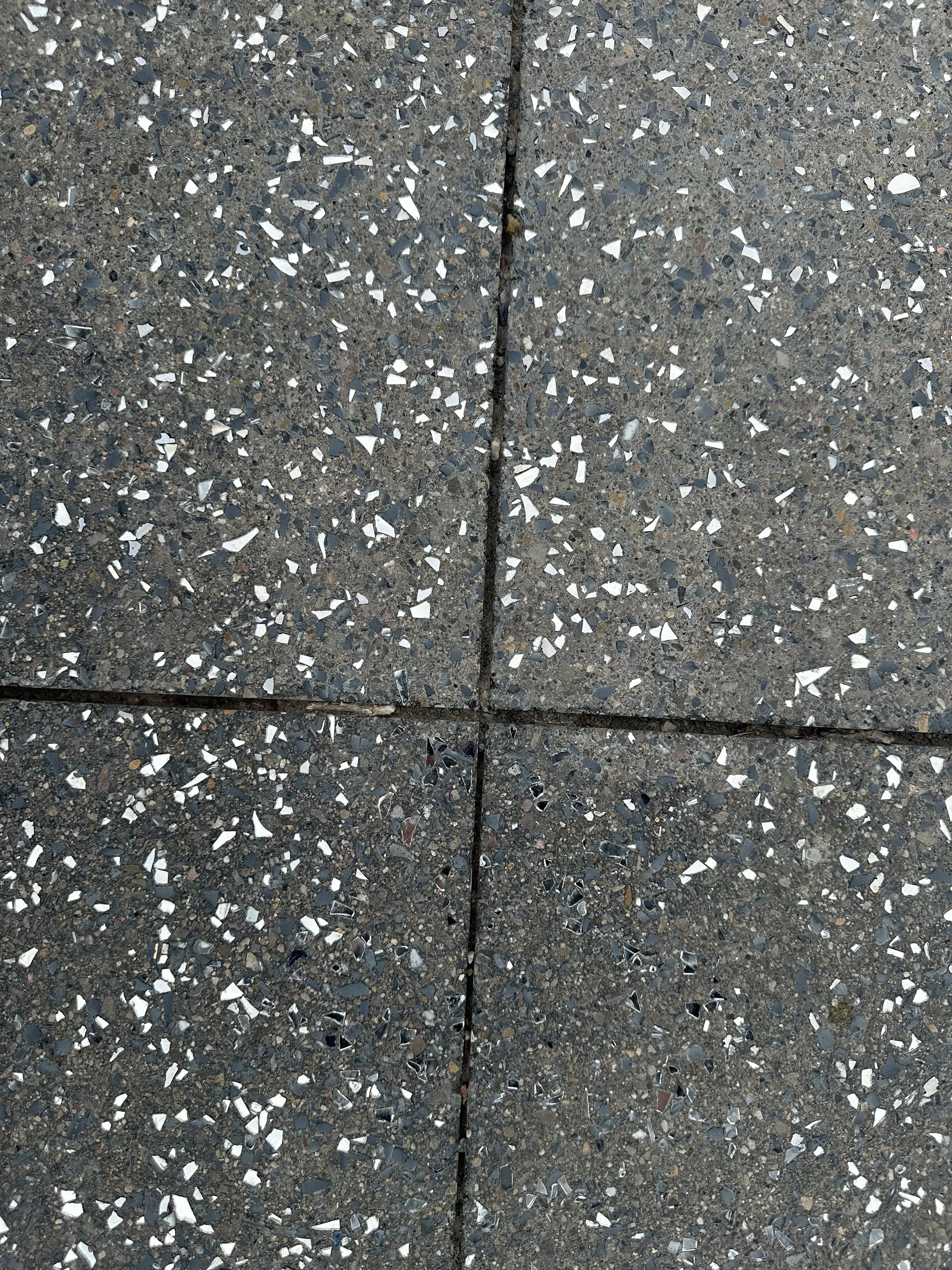 Glass Imbedded Concrete Driveway 