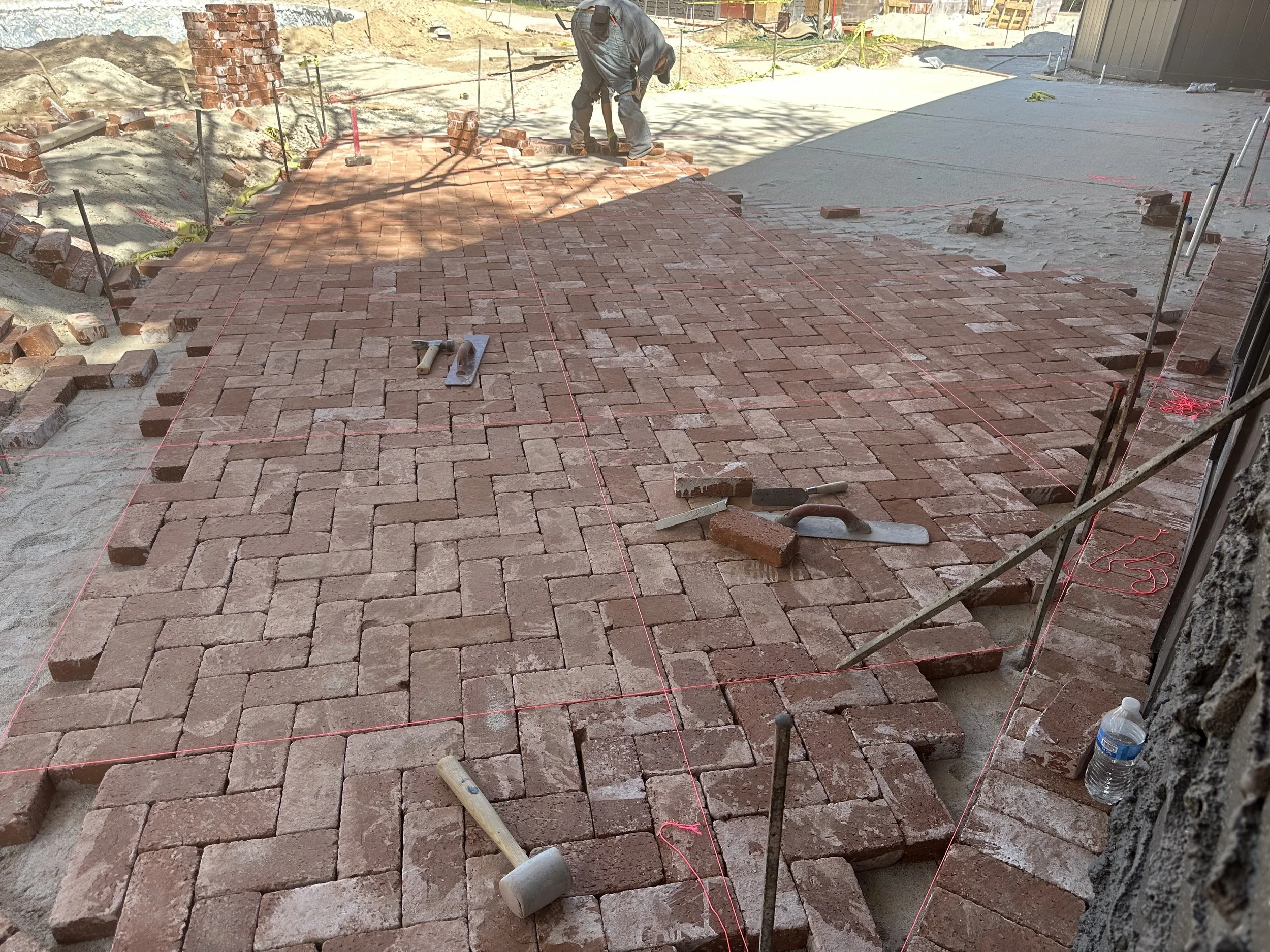Custom Red Brick Patio 