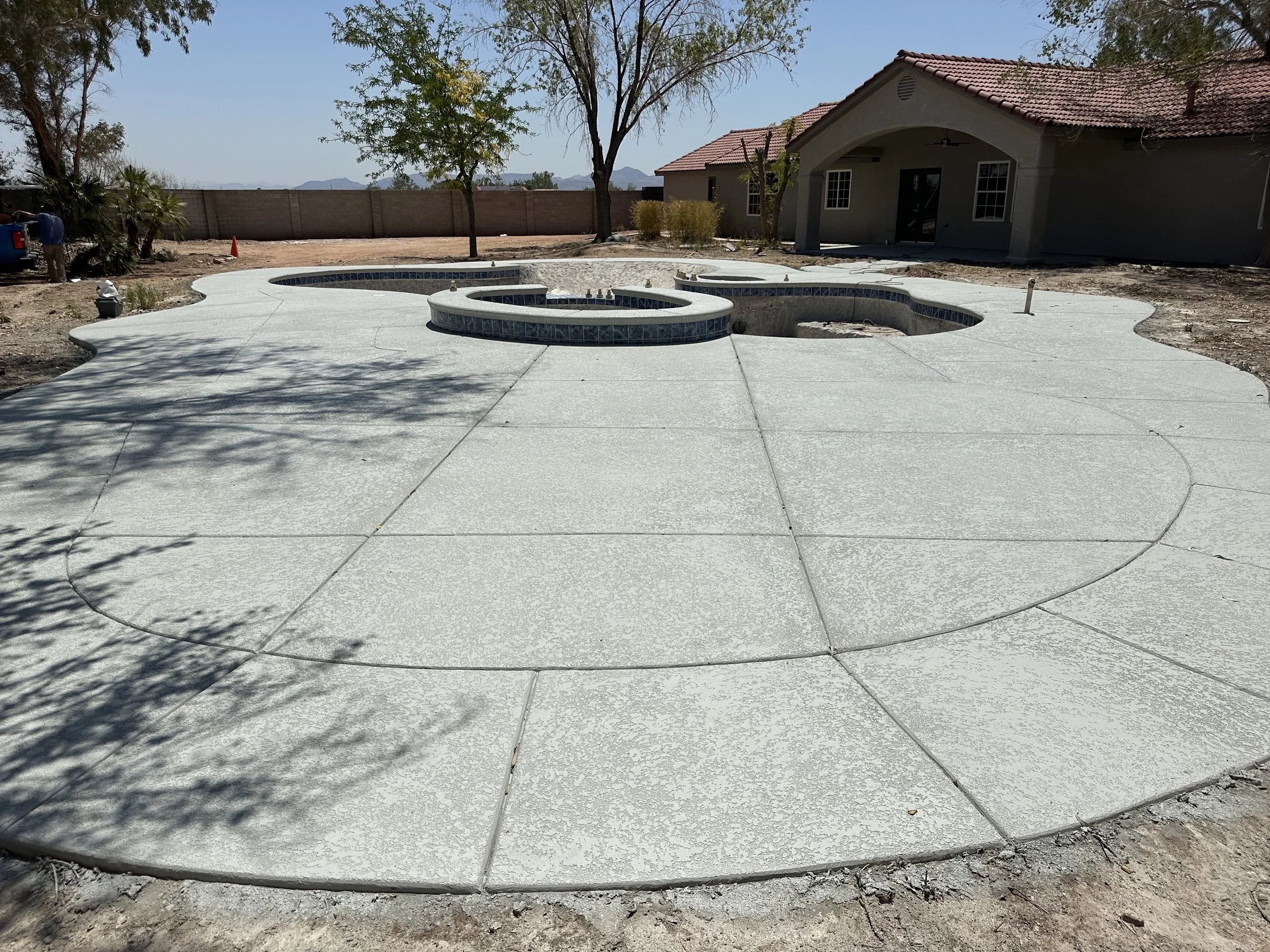 Custom Pool Deck with Spray Deck 