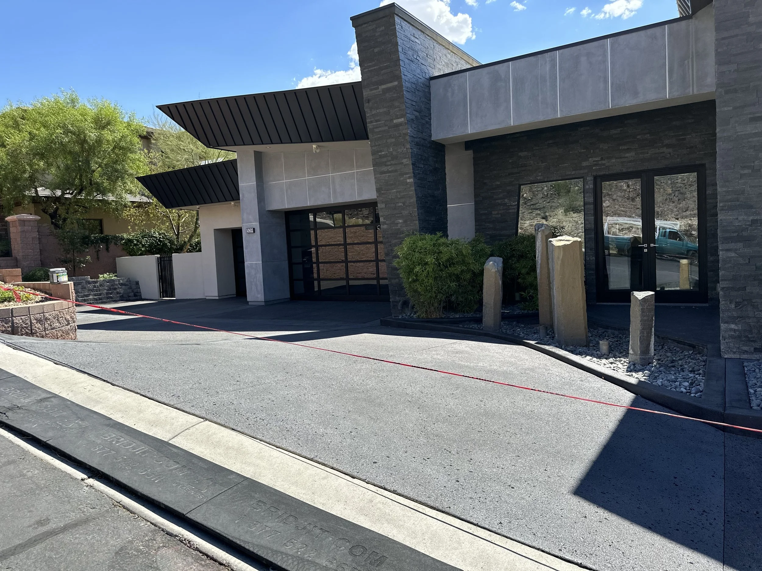 Glass Imbedded Driveway 