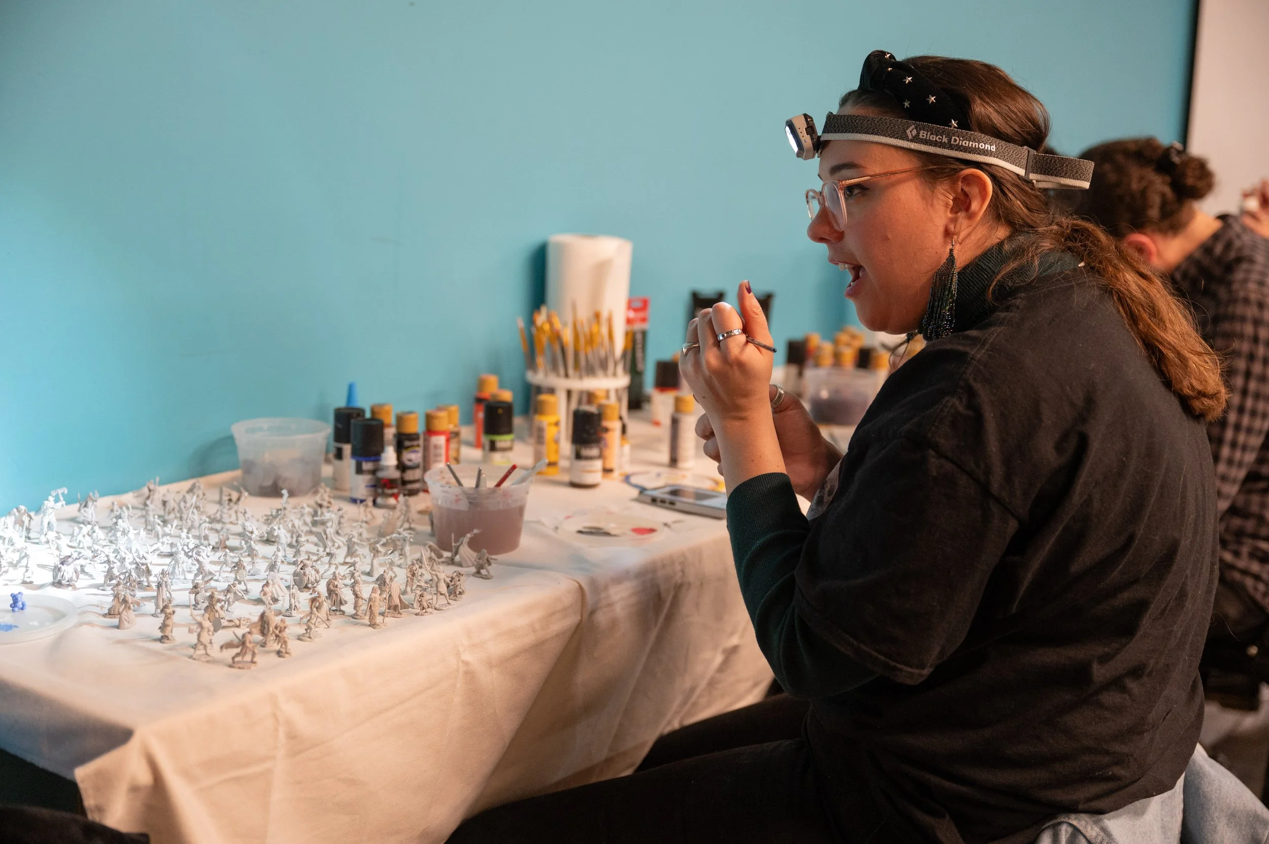 Miniatures can be used alongside maps to give players crucial spatial information, but for many the meditative and artistic act of painting is where the fun is at.