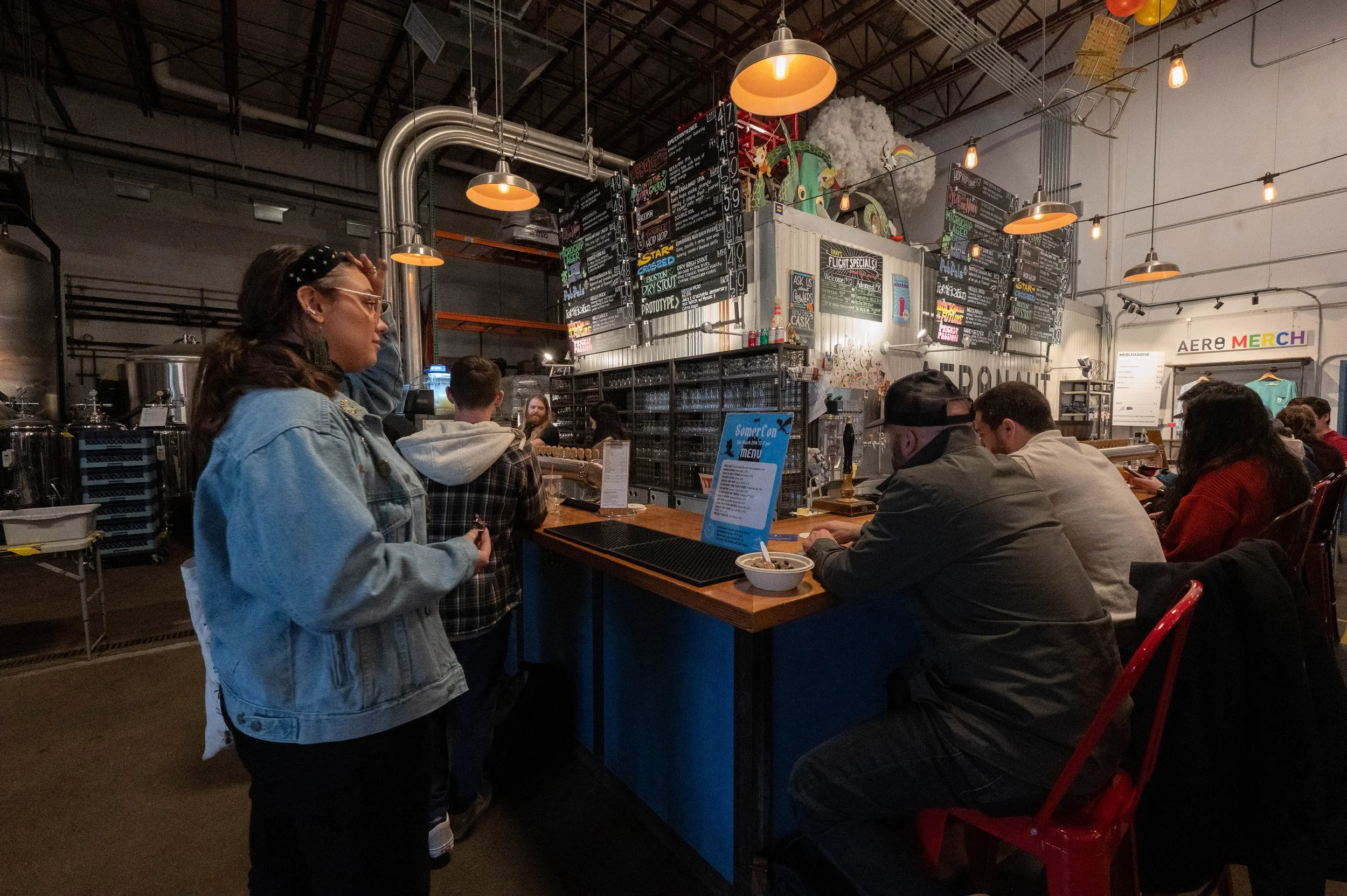 When attendees first enter SomerCon, they're greeted by Aeronaut Brewery's main room. The bar, open to regular customers as well, affords convention-goers one free drink in exchange for a voucher included with their ticket.