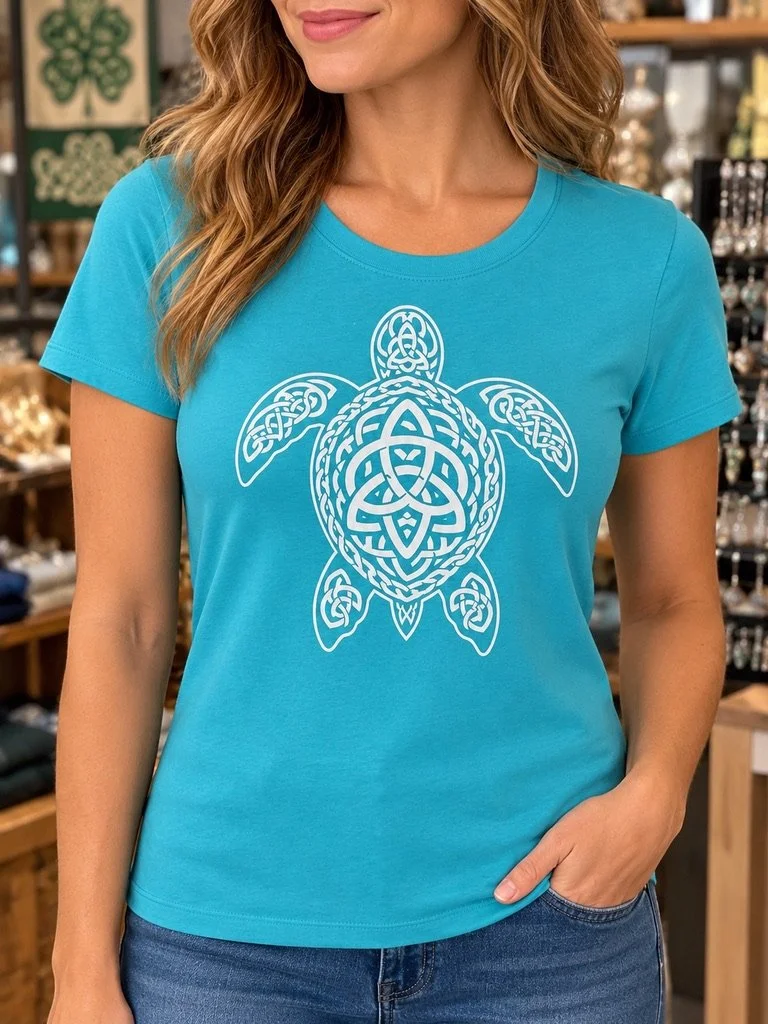 Celtic Turtle Womens T-Shirt