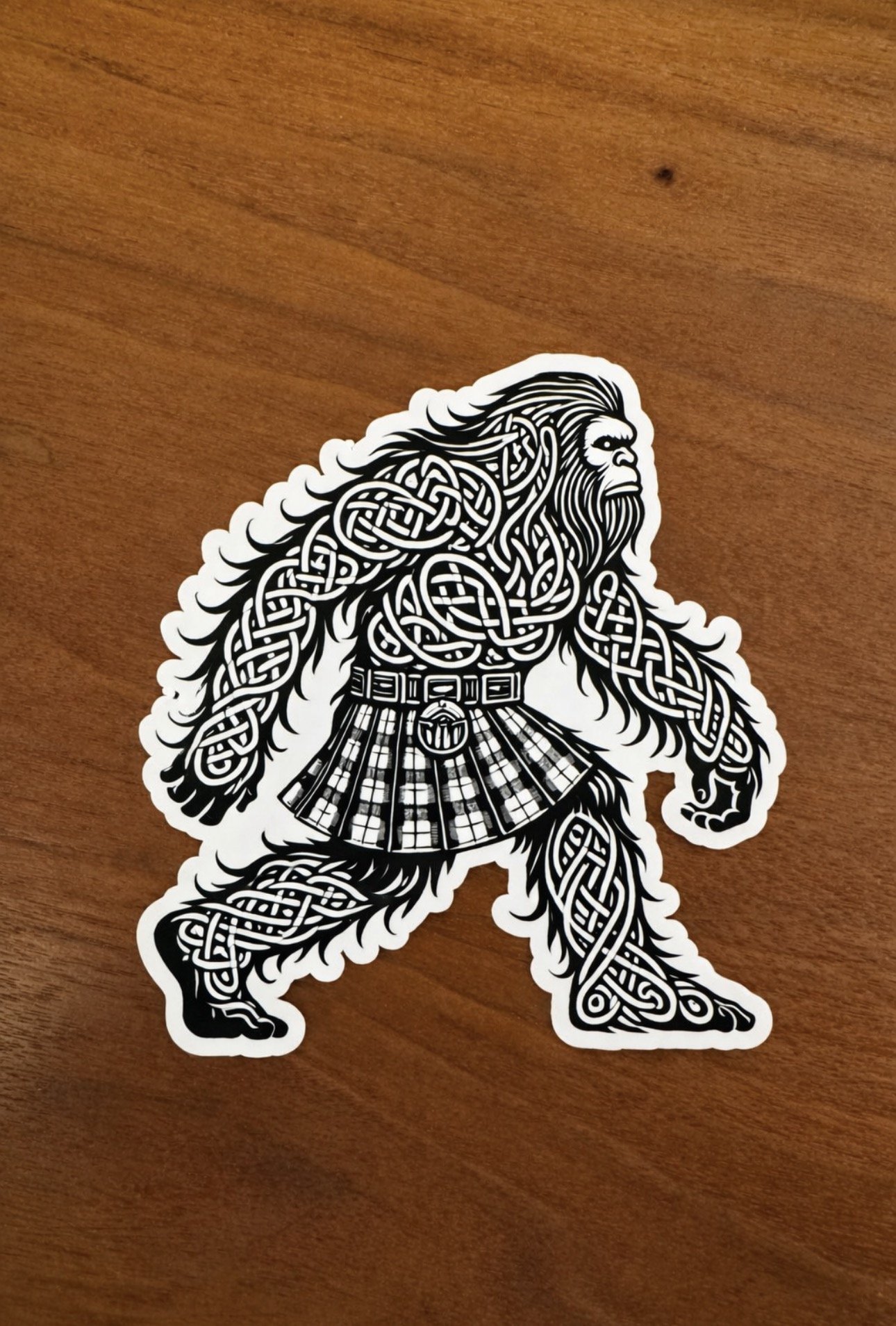 Kilted Sasquatch Sticker