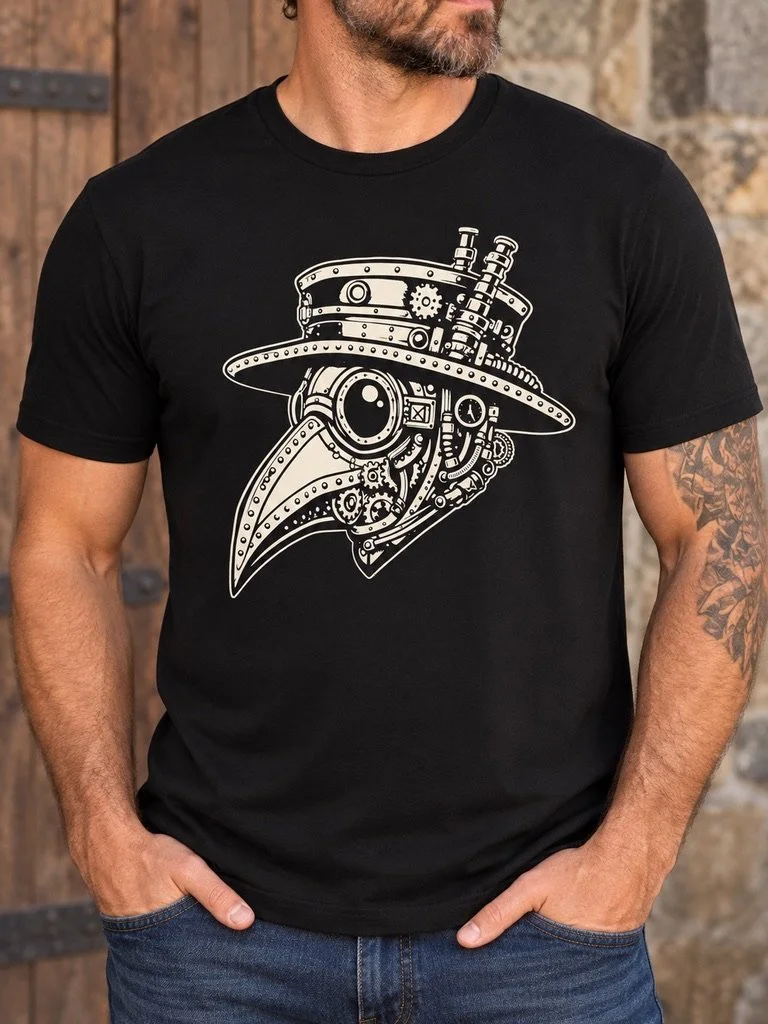 Unisex Steampunk Plague Mask T-Shirt