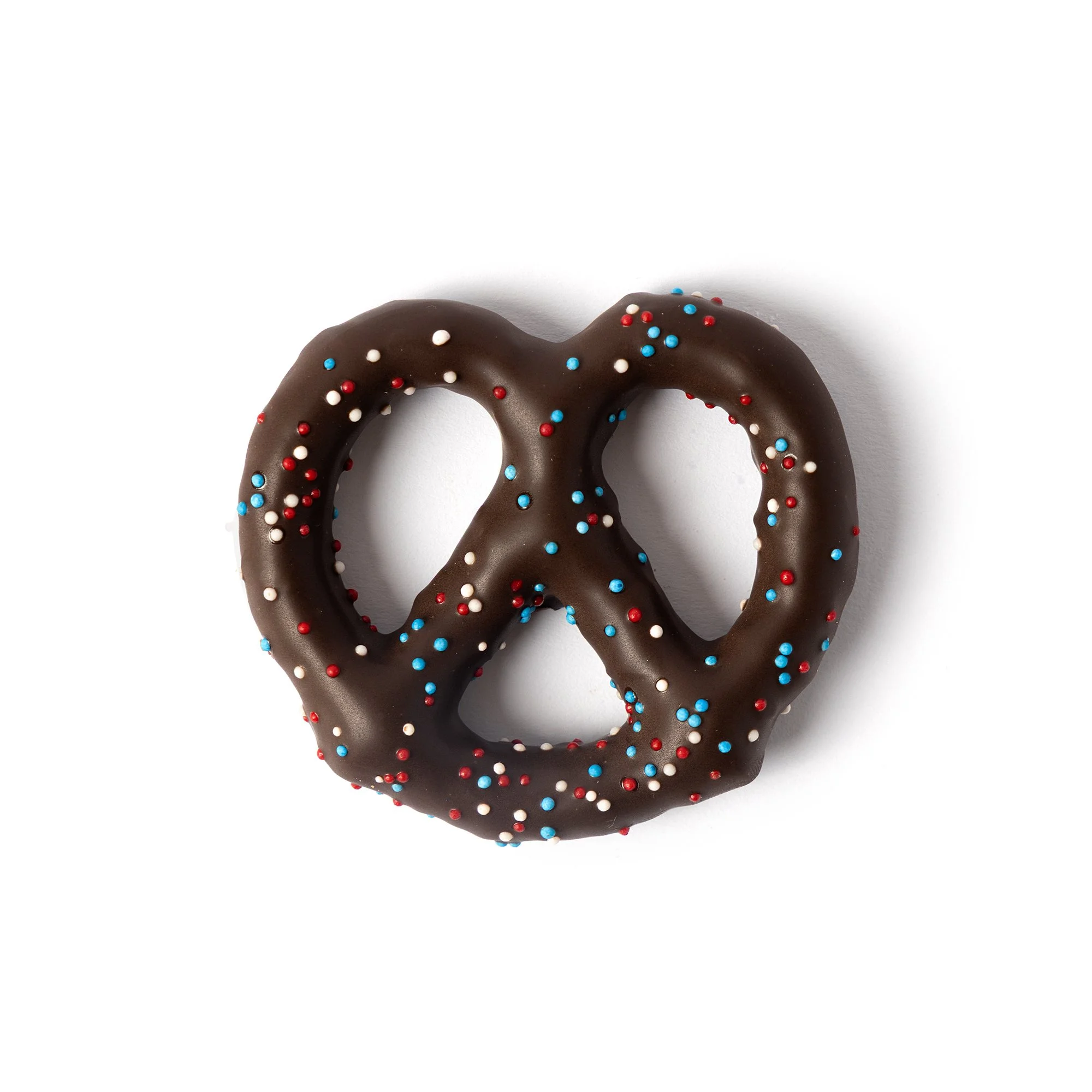 Dark Red White & Blue Pretzel