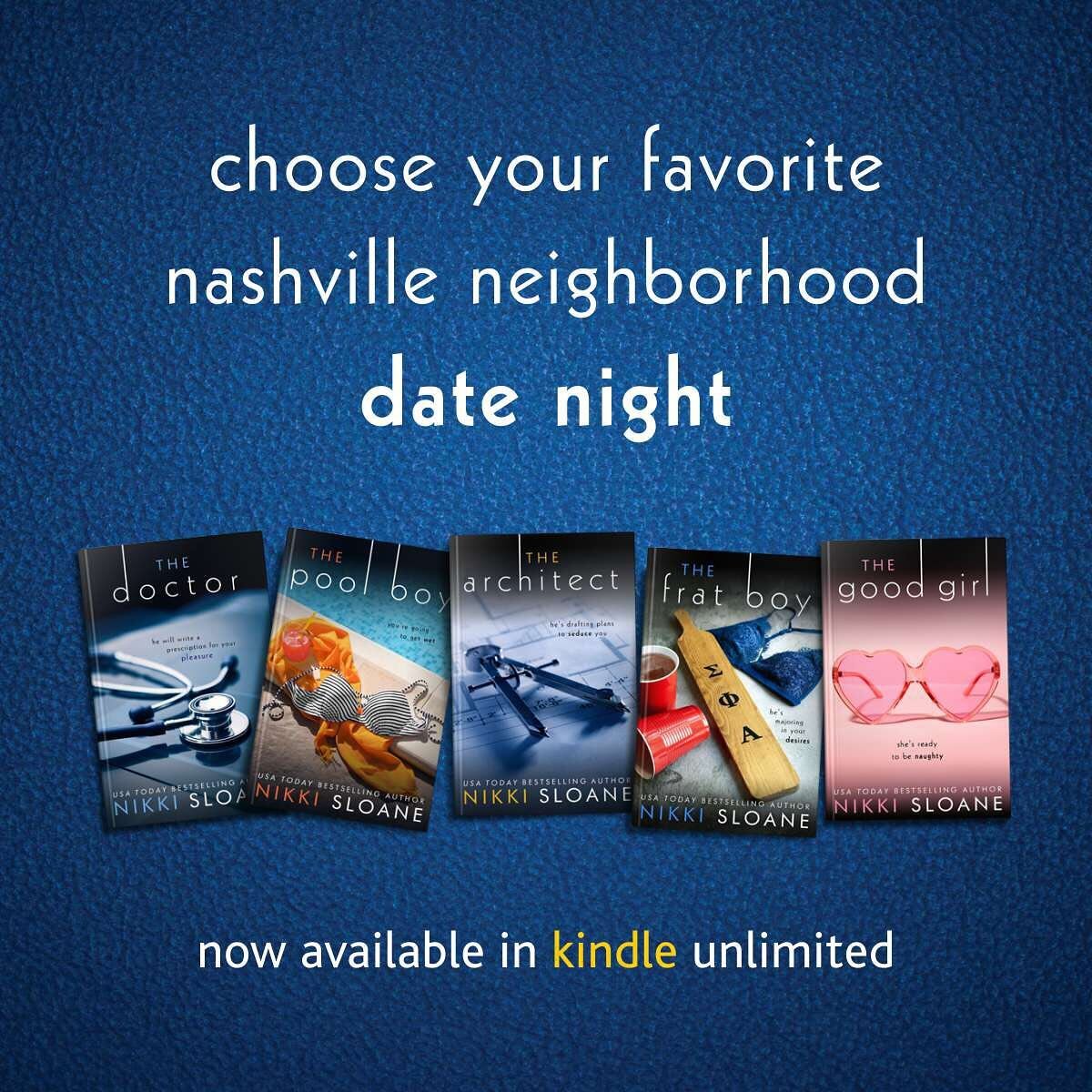 Pick your perfect date! (I choose the rock concert, but mini golf is a close second.) Let me know which one you&rsquo;d go with.

The complete Nashville Neighborhood series is now available in Kindle Unlimited, so if you&rsquo;re a KU reader you can 