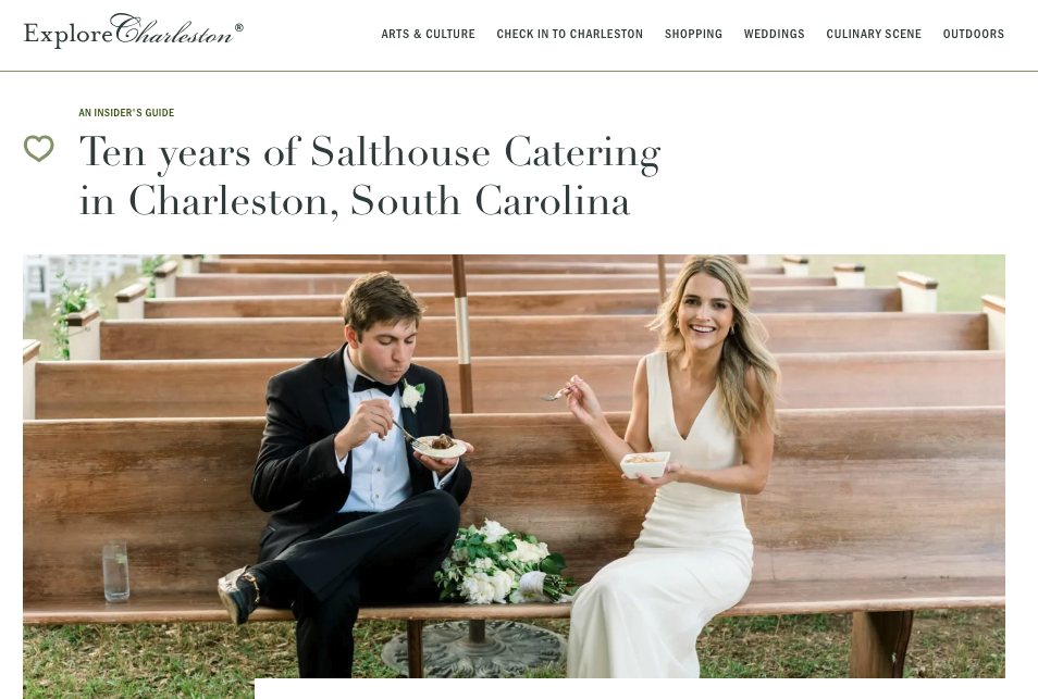 Being featured on Explore Charleston