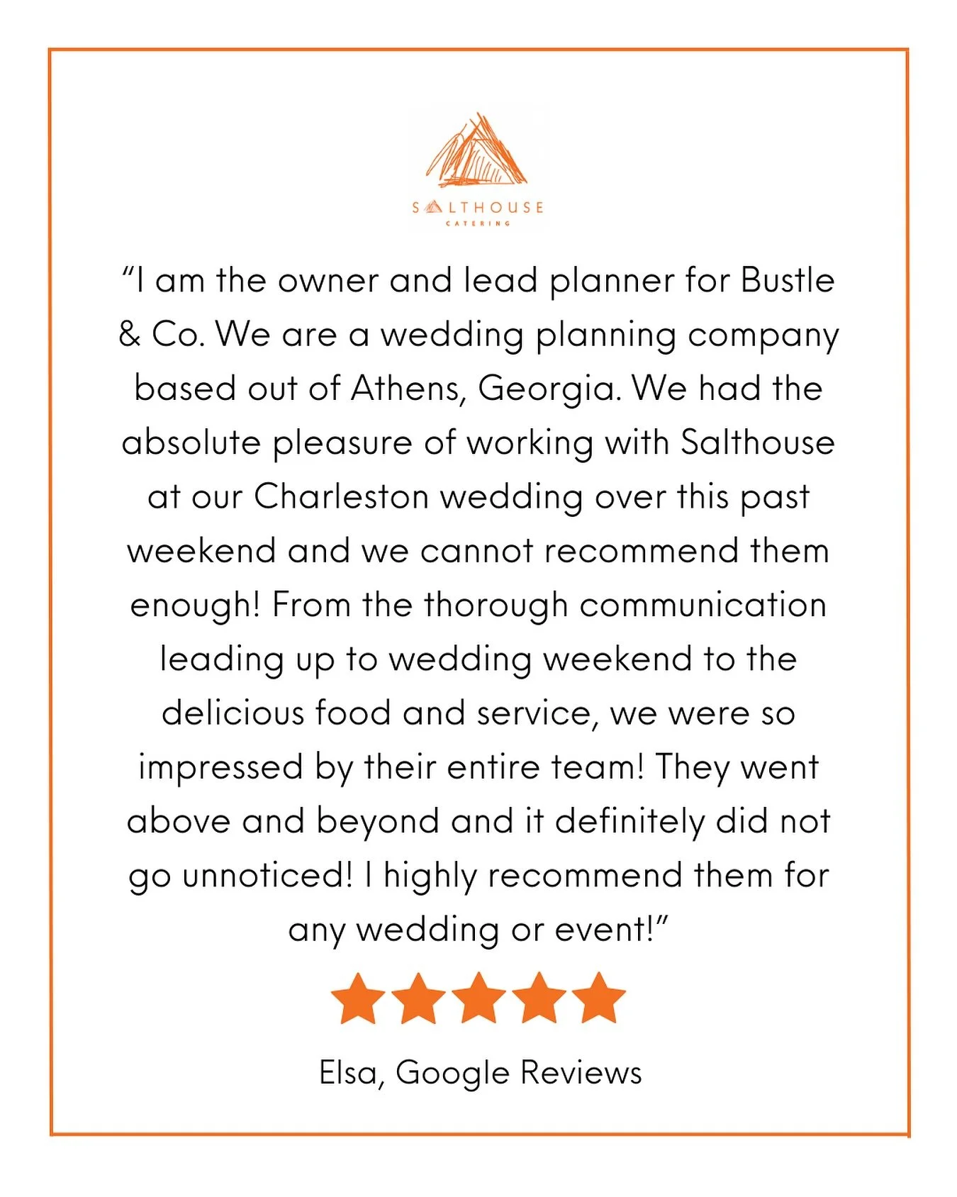 Positive feedback from our peers in the event community is always extra special. Thank you, Elsa! 🧡 @bustlebrides