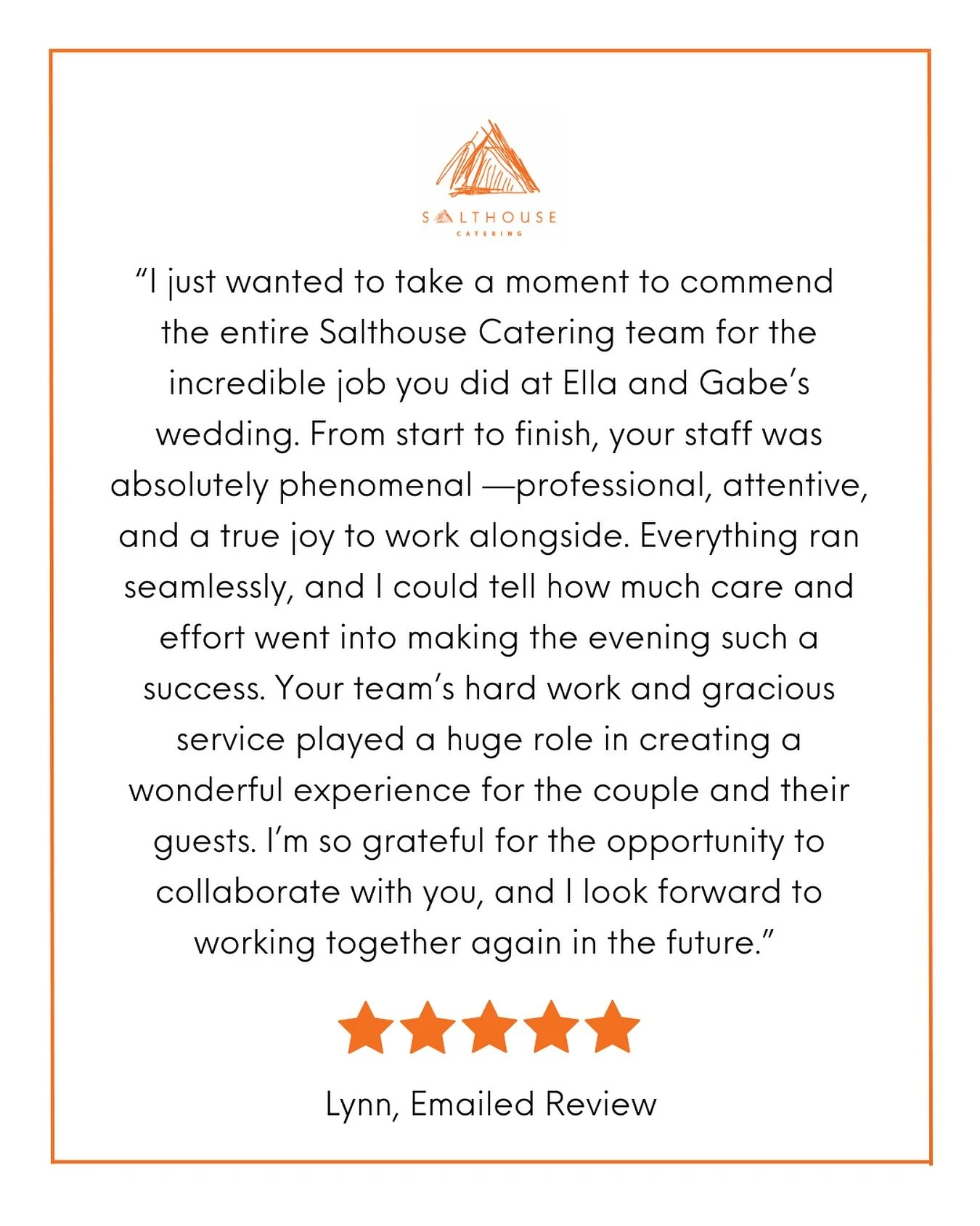 We&rsquo;re proud to be a part of life&rsquo;s biggest days and celebrations. 🧡