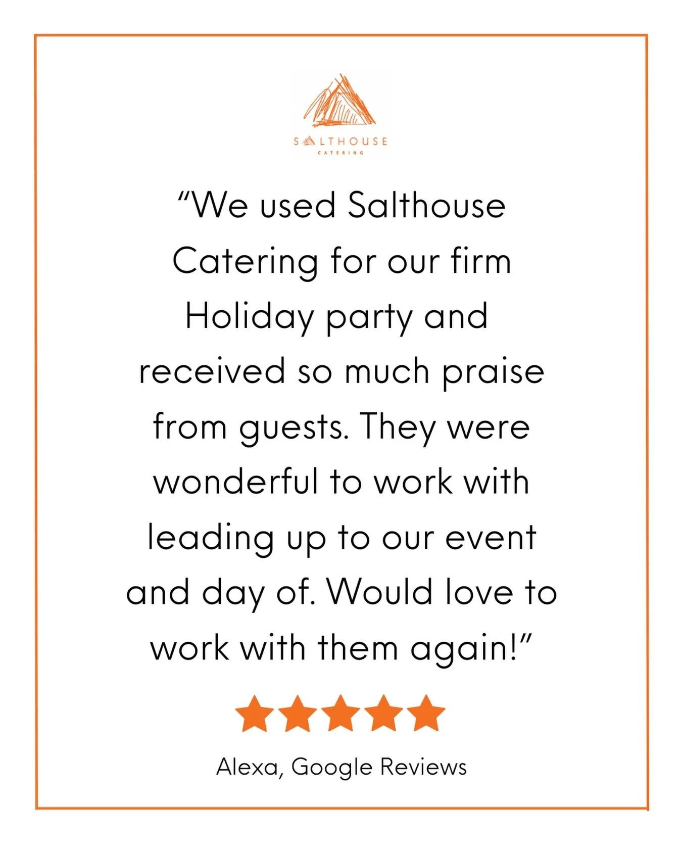 From corporate celebrations to family gatherings, our team can do it all! 🧡