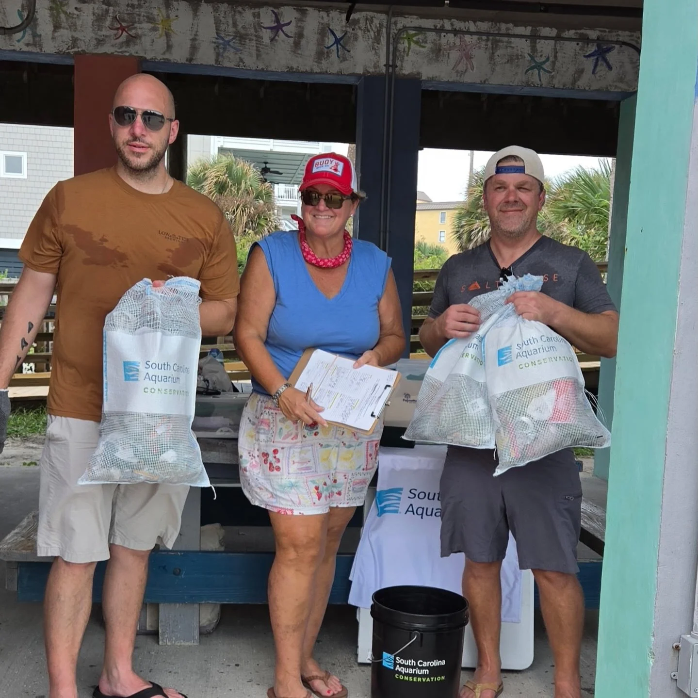 Earlier this week the team headed down the road to Folly to participate in a beach sweep with the @southcarolinaaquarium. It&rsquo;s always special to get out and actively give back to our community, but it feels extra meaningful on the heels of the 
