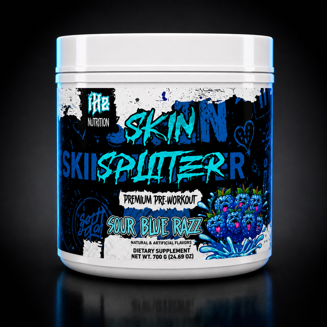 IHZ Nutrition Premium Pre-Workout Skin Splitter Sour Blue Razz