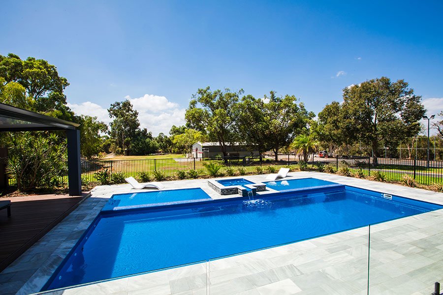 Upscale pool and patio design