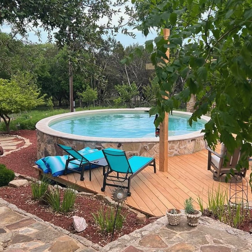 Check out one of our local ICF pool projects with its new patio now complete! Dive into elegance with our custom-built ICF pool solutions - perfect for those Texas summers. Call us today for all your pool and patio construction needs. #ICFPool #PoolA