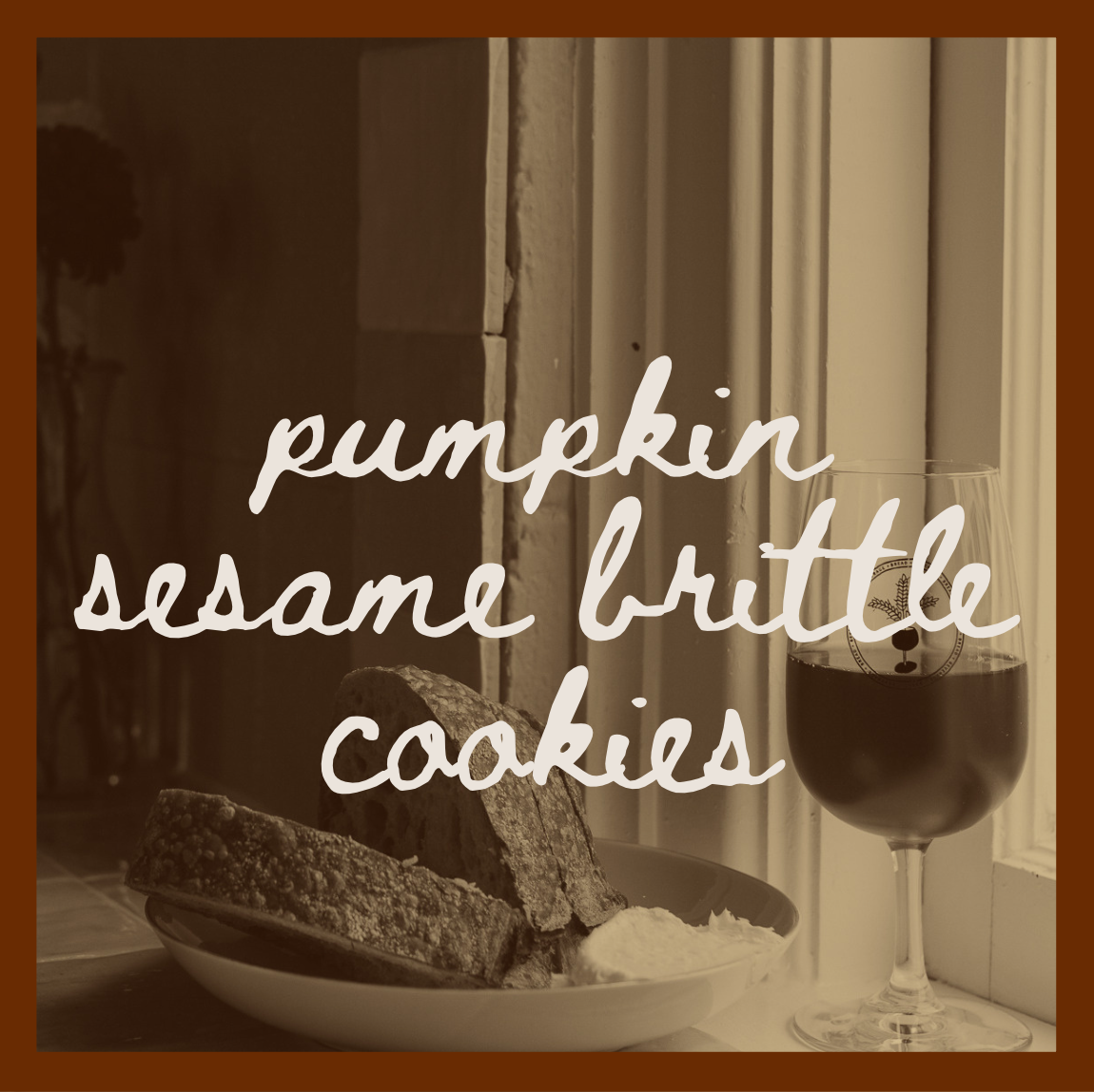 Pumpkin Sesame Brittle Cookies (4 pack)