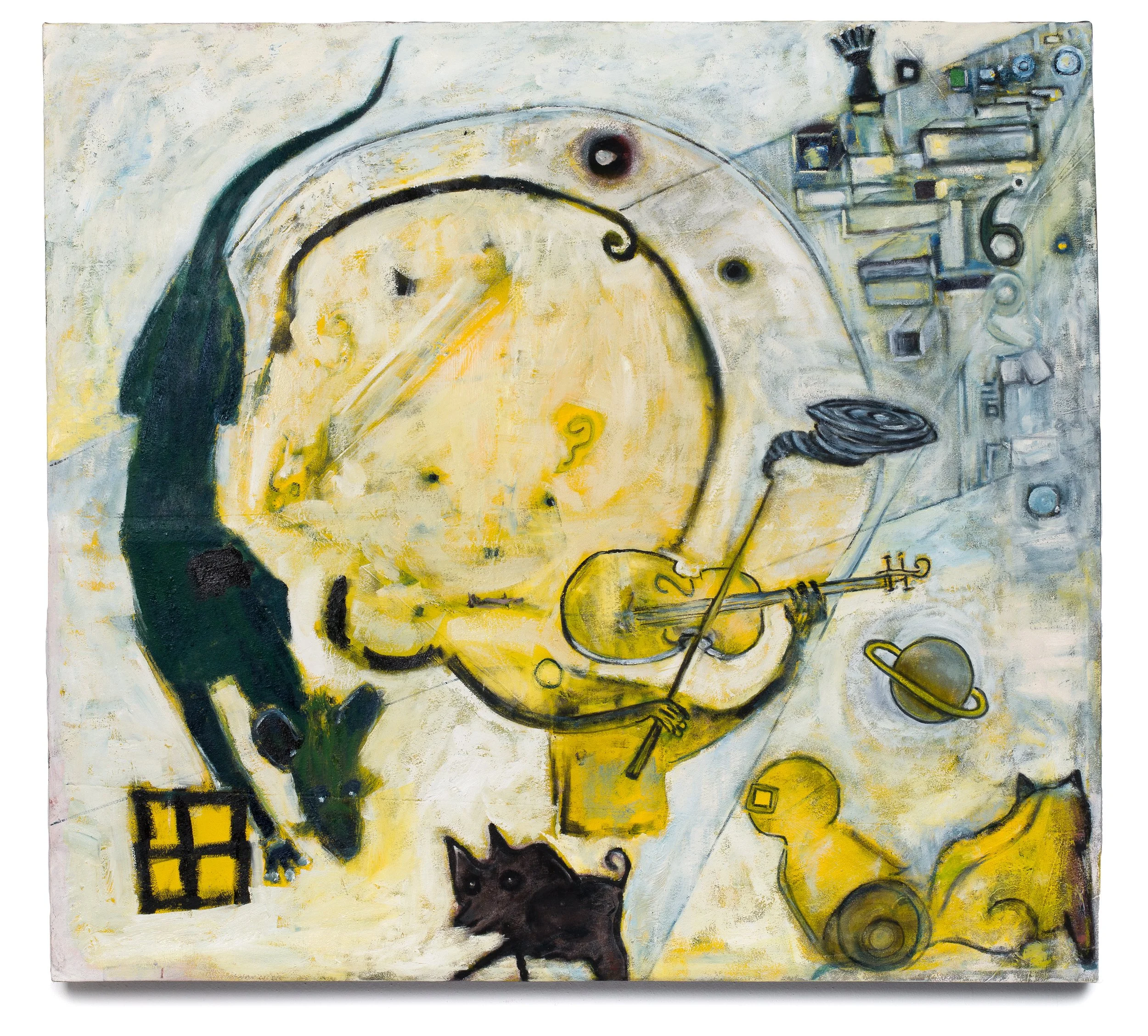 The Devil Comes Down To Georgia (2023), Oil on Canvas, 55” x 50” Private Collection