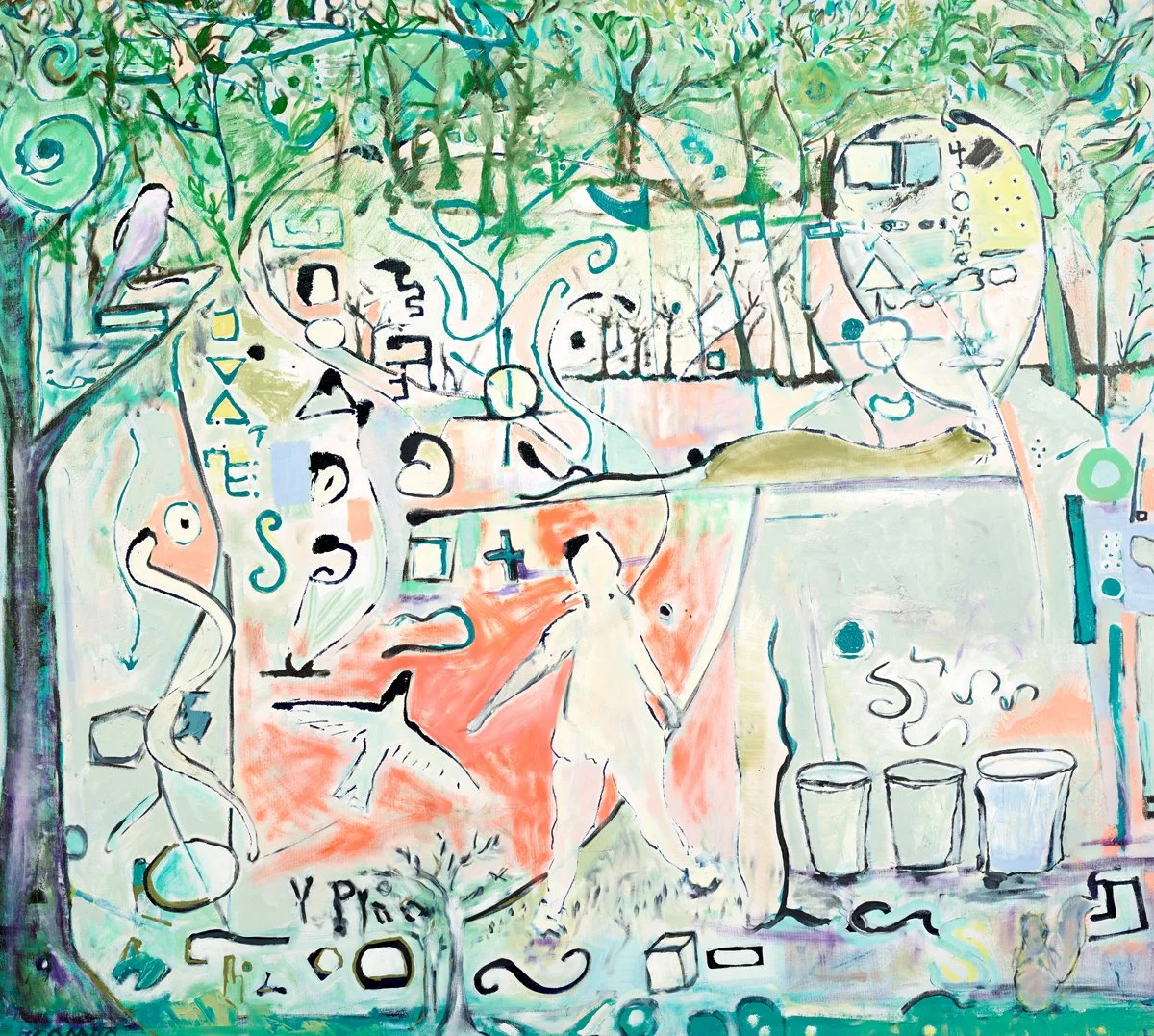 A Walk in The Park (2025), Oil on Canvas, 53” x 48”