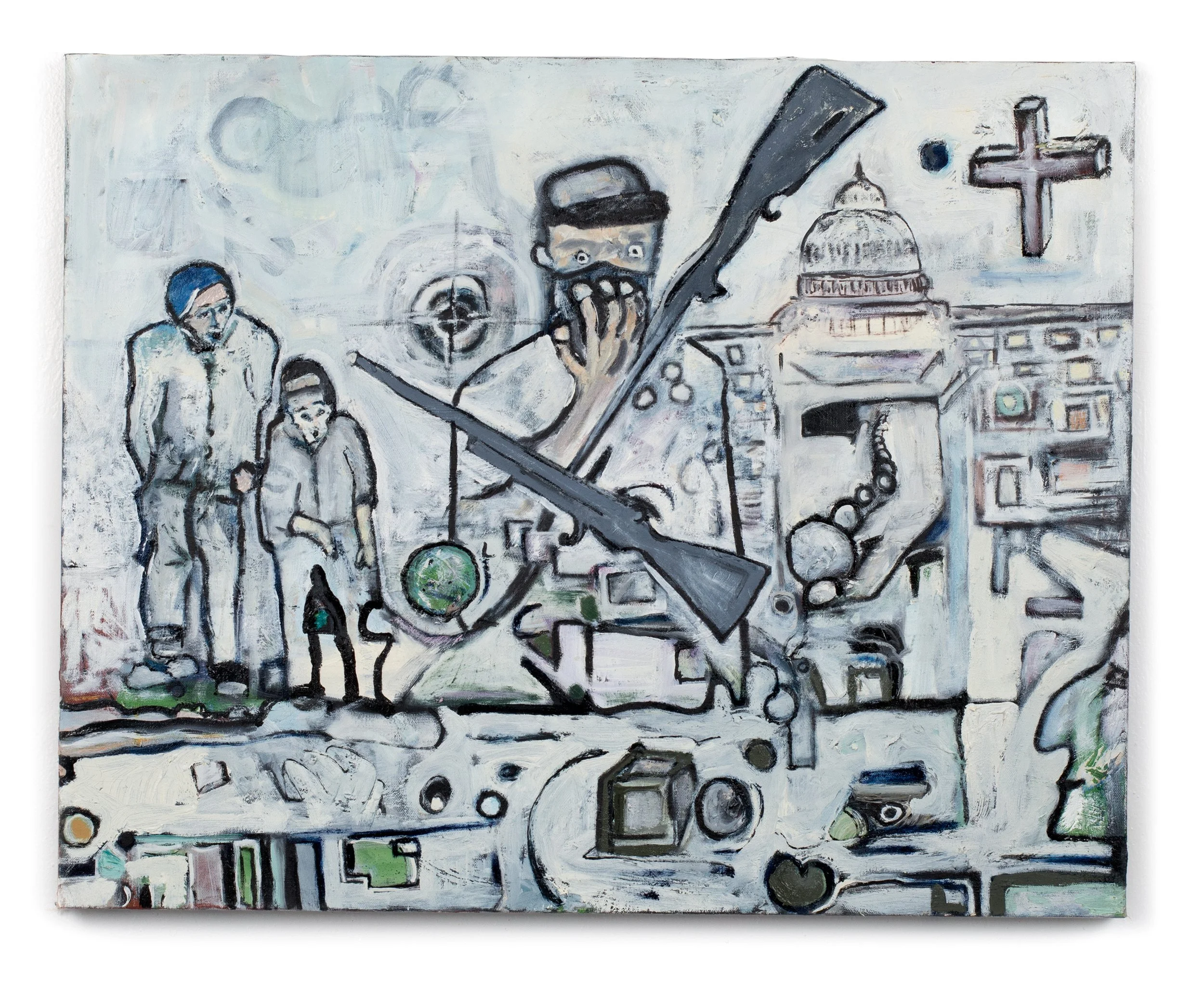 I Wonder Where That Guy Is Going? (2021), Oil on Canvas, 30” x 24” Masur Museum of Art