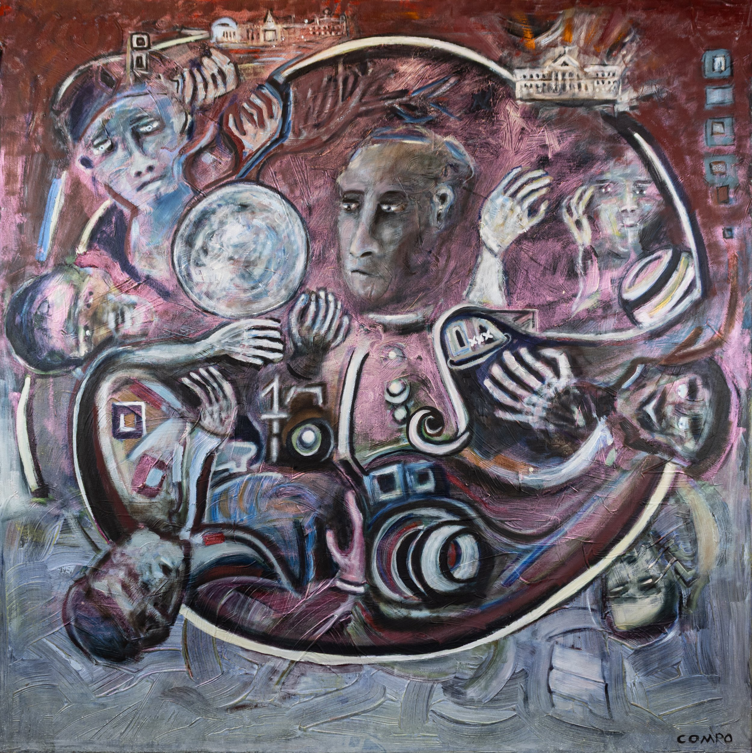 The Mad King (2026), Oil on Canvas, 40" x 40"