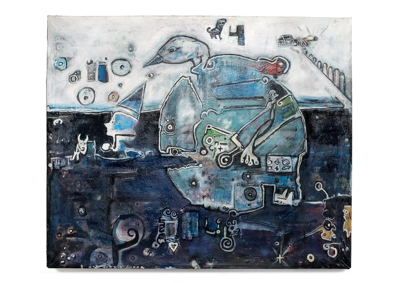 Can't keep Duck down on the Farm (2022), Oil on Canvas, 65” x 54” Private Collection