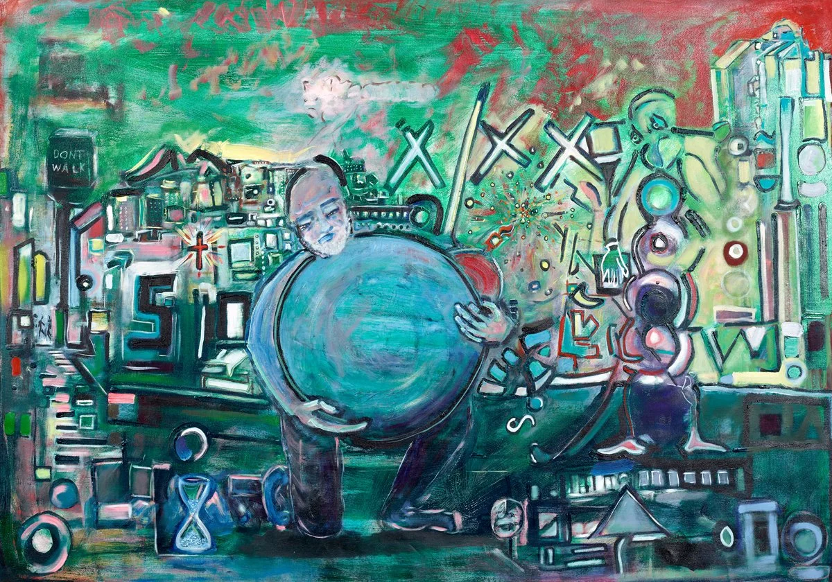 Atlas Takes A Knee (2025), Oil on Canvas