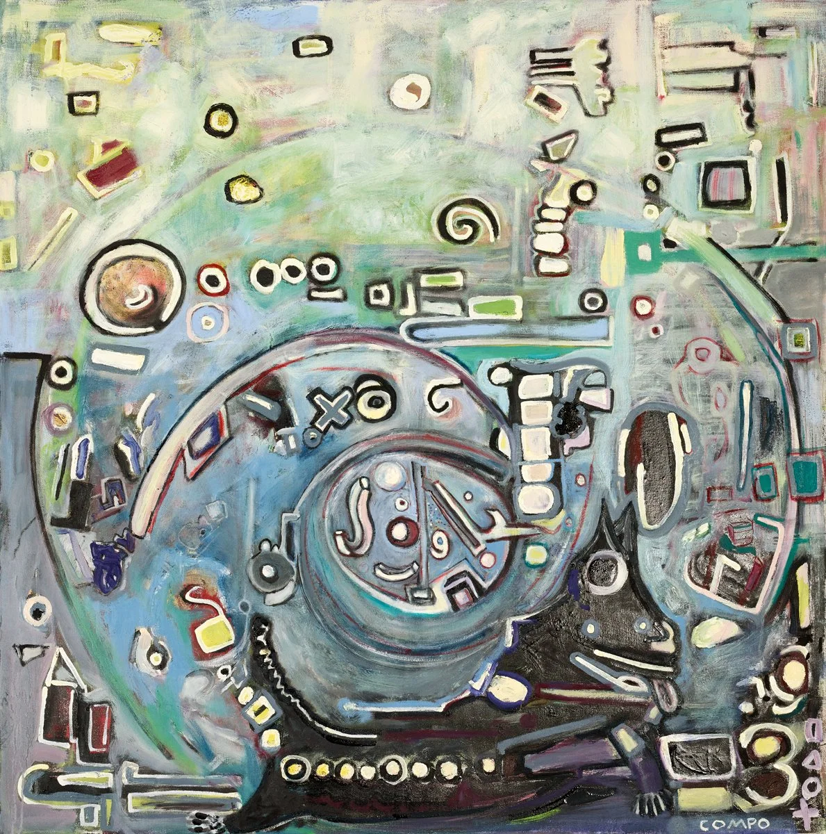 Good Dog (2023), Oil on Canvas, 40” x 40” Private Collection