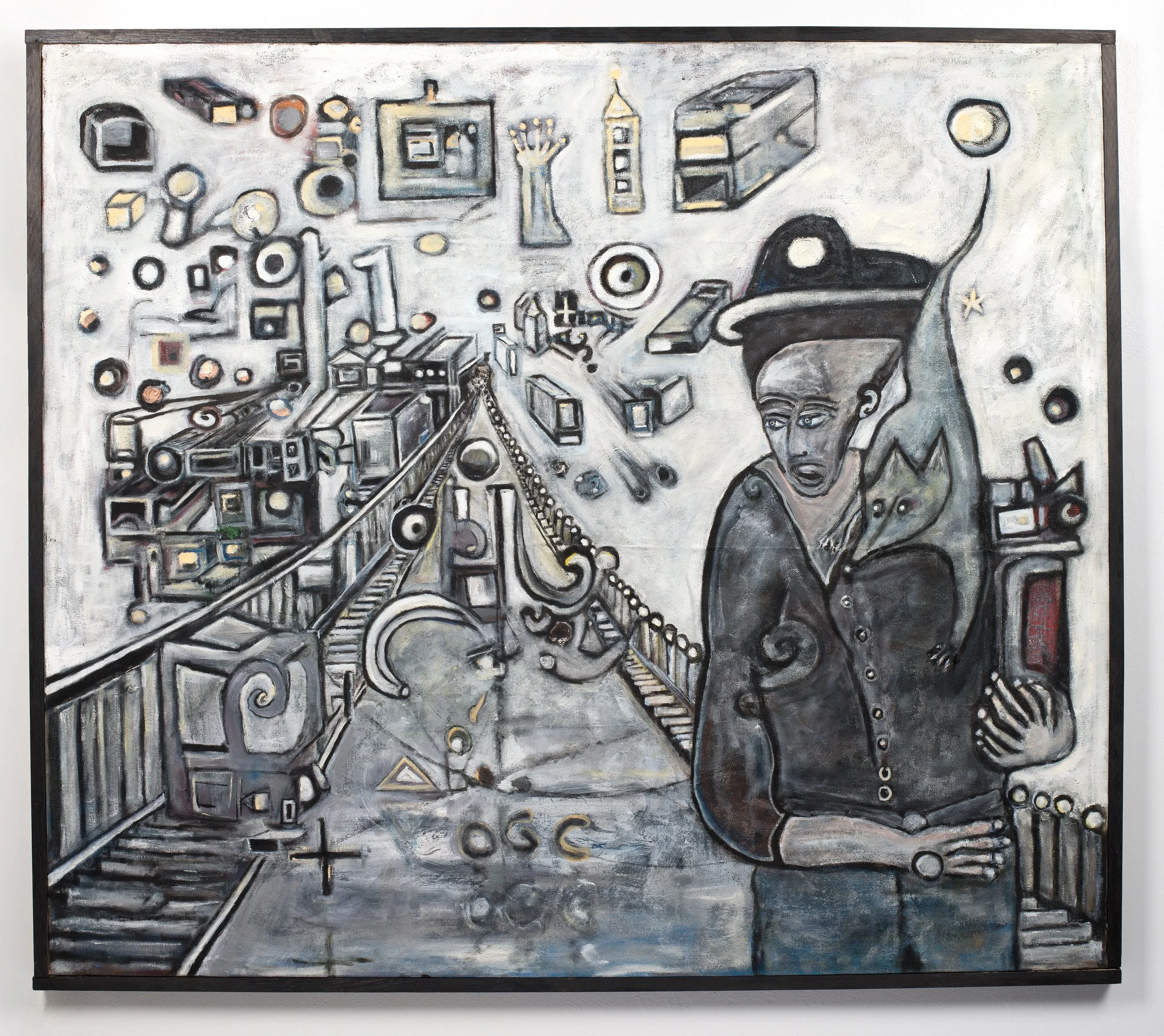 Crossing The Bridge When You Come To It (2021), Oil on Canvas, 55” x 48” The Museo D'Arte Chianciano Terme