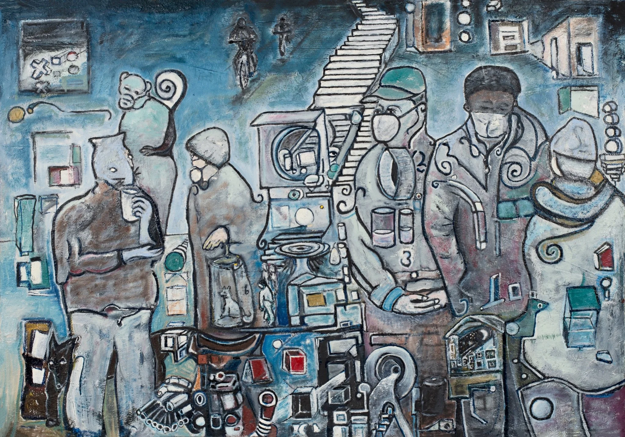 There's One In Every Crowd (2021), Oil on Canvas, 39” x 56”
