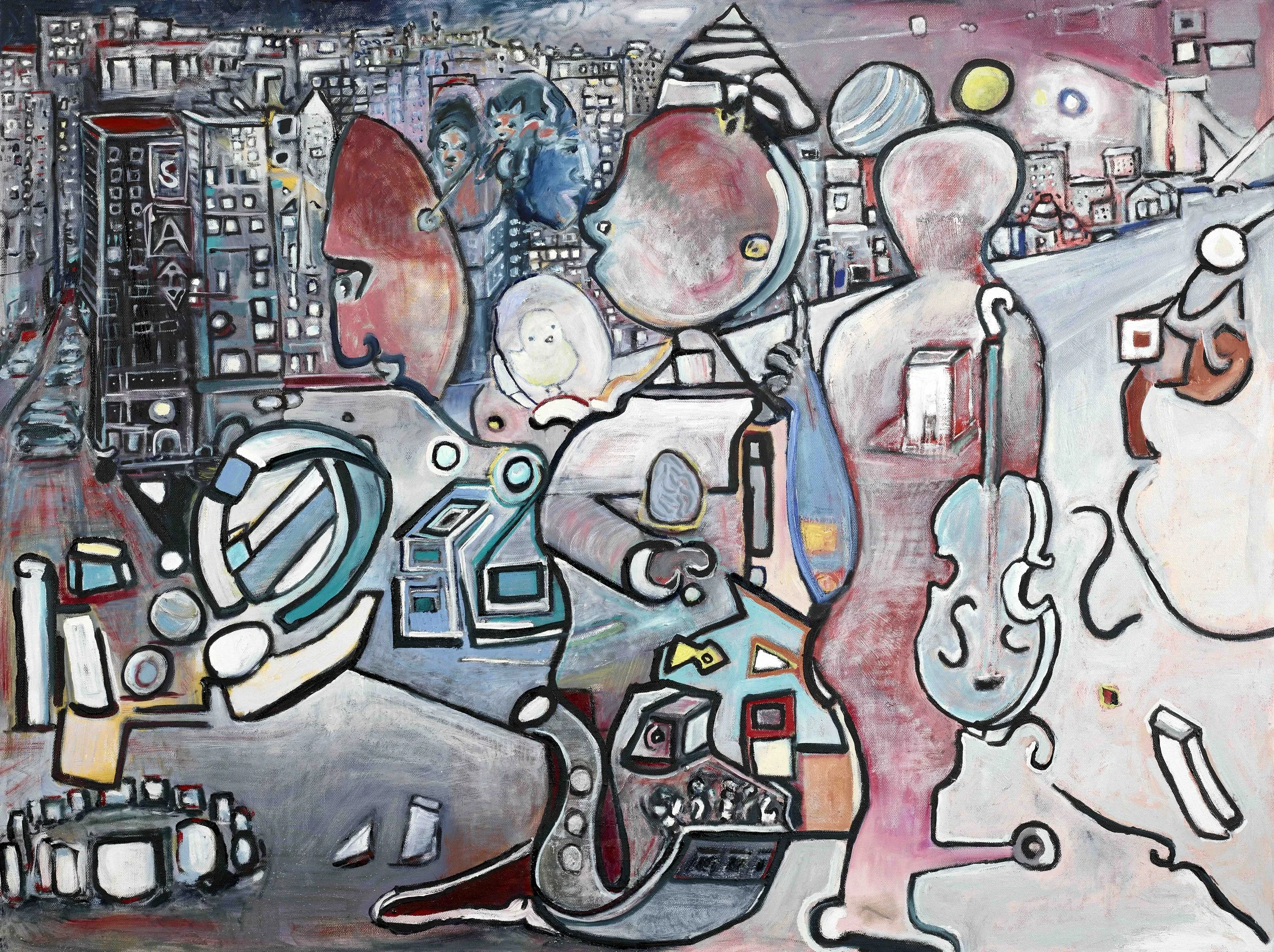 Taking the Fork (2024), Oil on Canvas, 41” x 30”