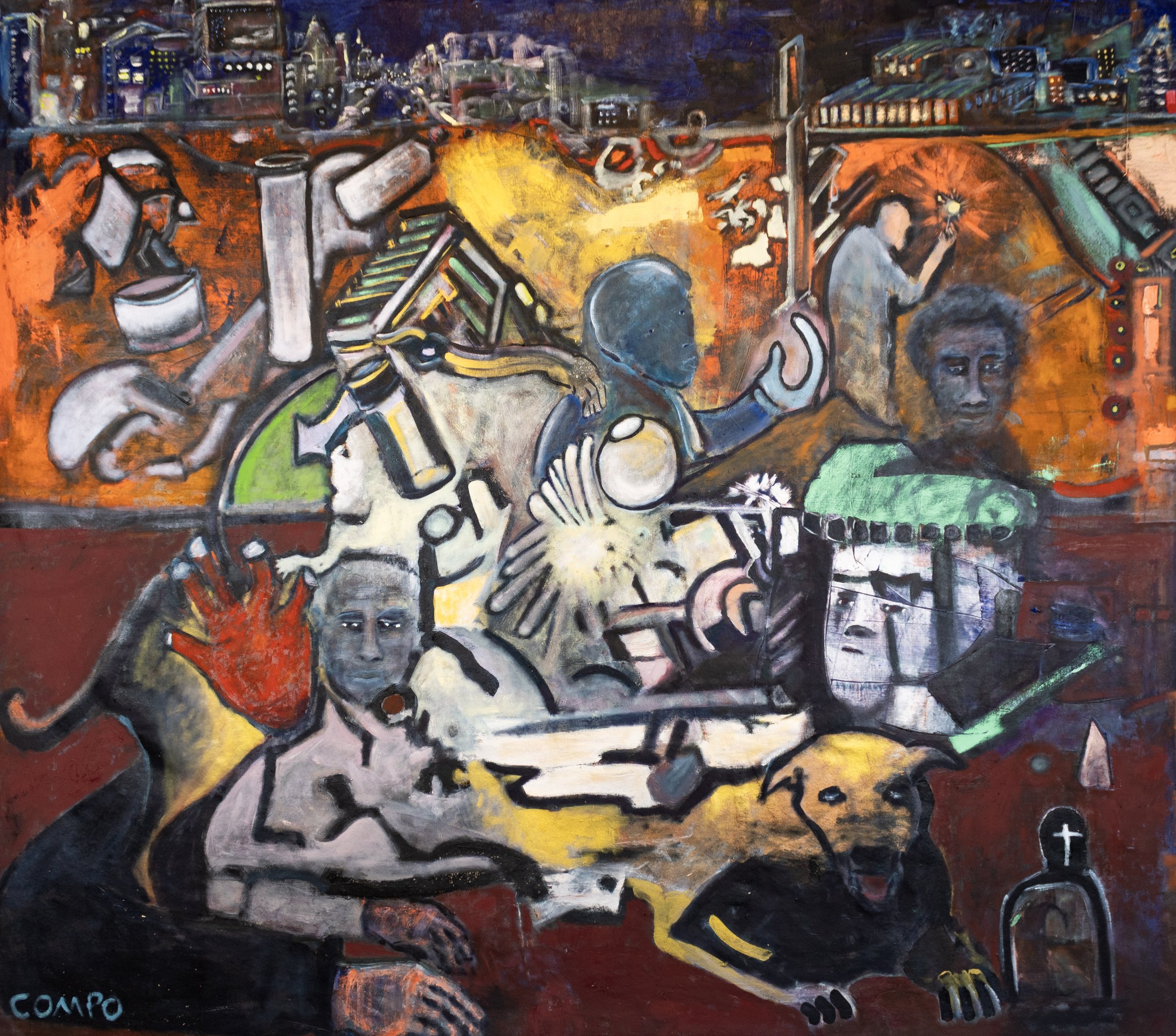 Dog Day Night (2026), Oil on Canvas 60" x 52"