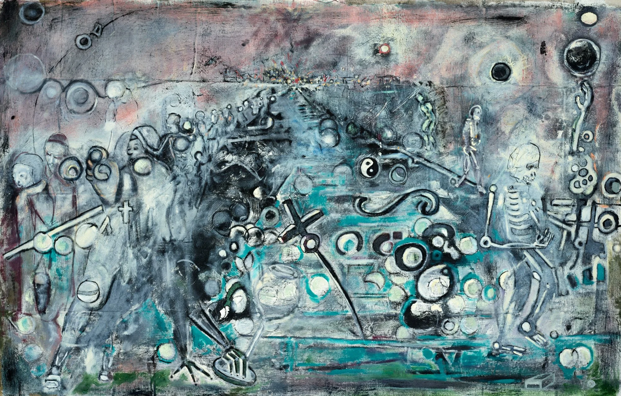 The Ravishes of War (2023), Oil on Canvas, 42” x 65”