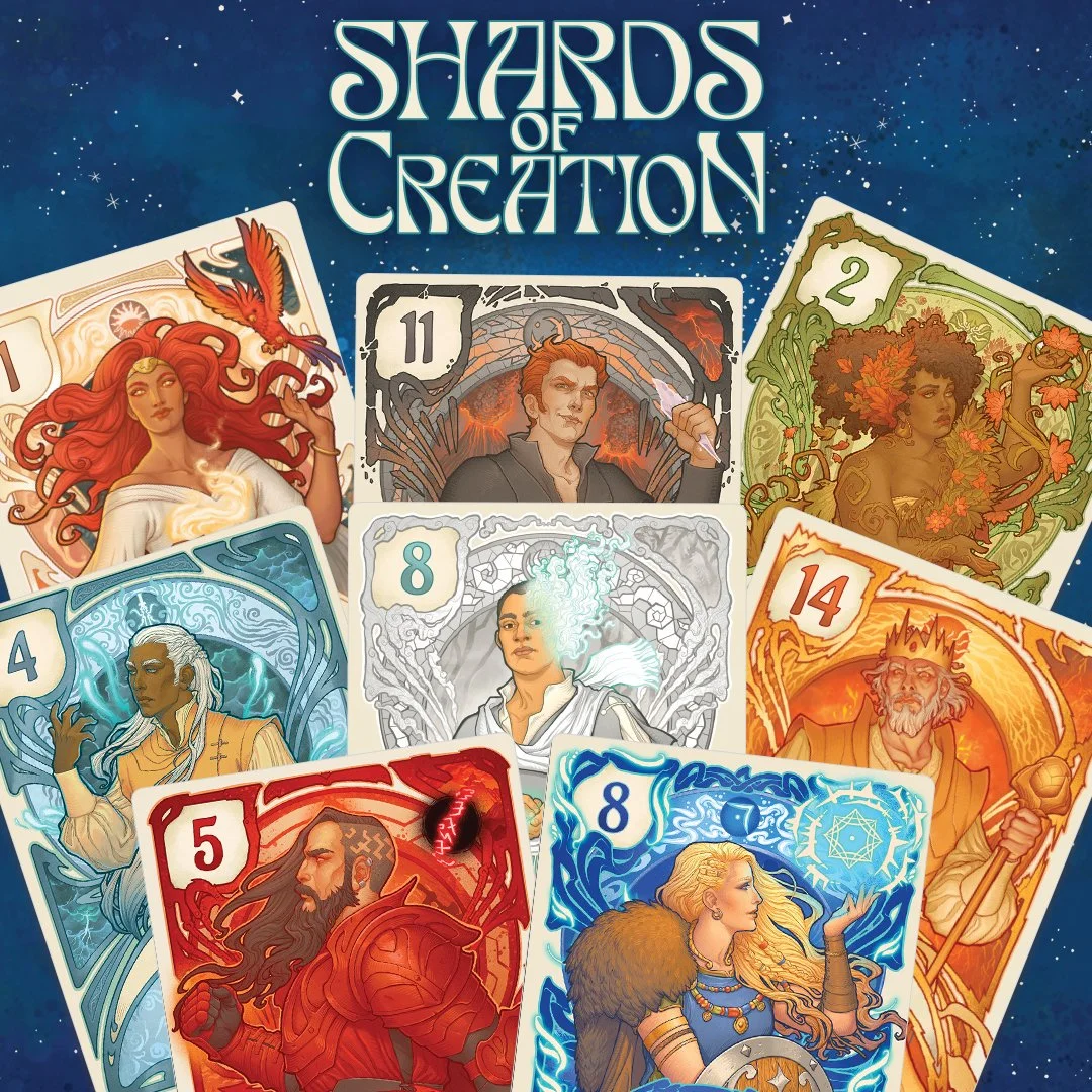Shards of Creation logo with cards