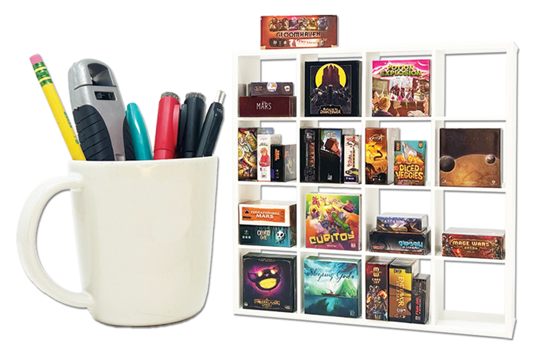 Shelfy product next to a mug